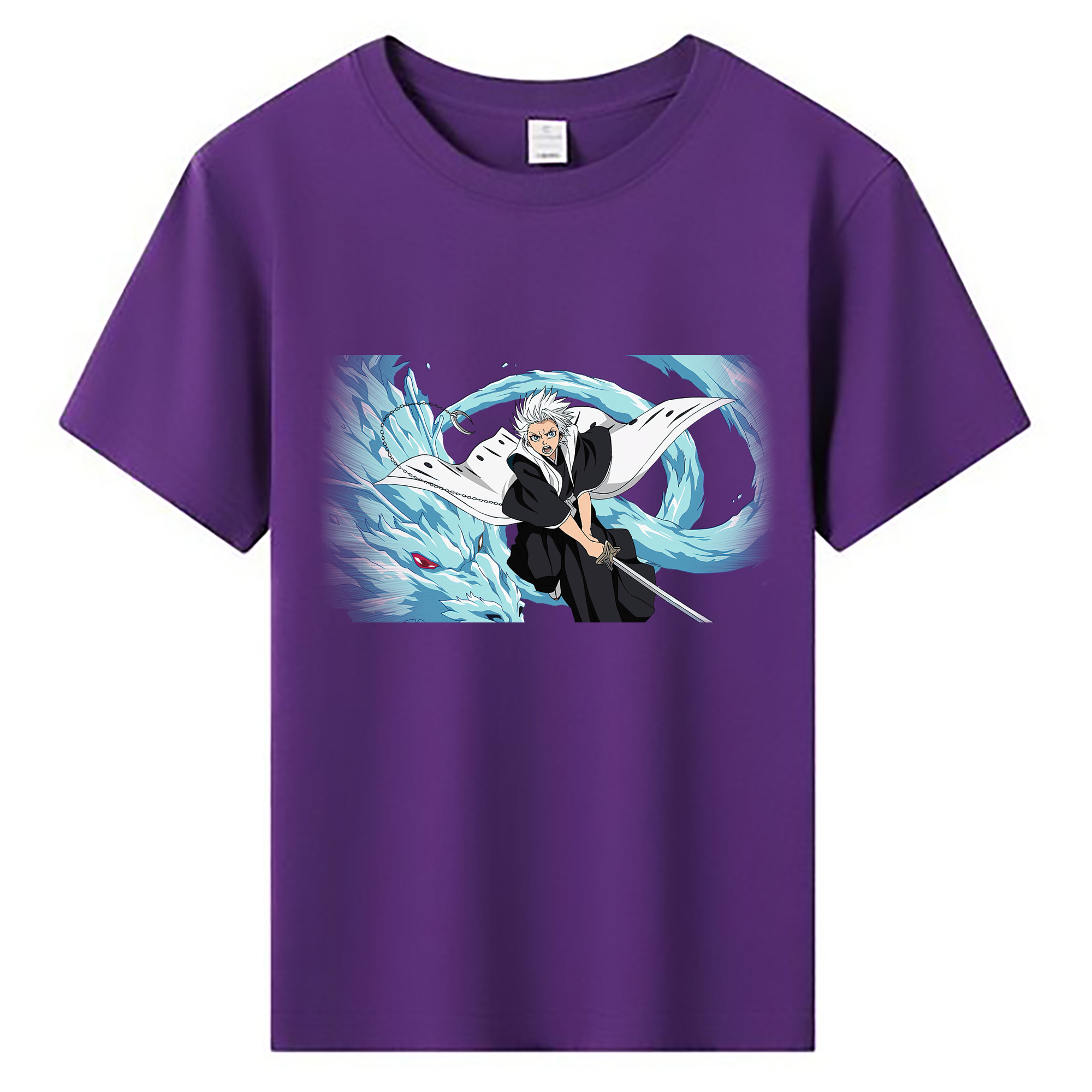 （画像用） ブリーチ 日番谷冬獅郎（ひつがや とうしろう） BLEACH Hitsugaya Toushirou 綿100％キッズTシャツ（フロントプリント）