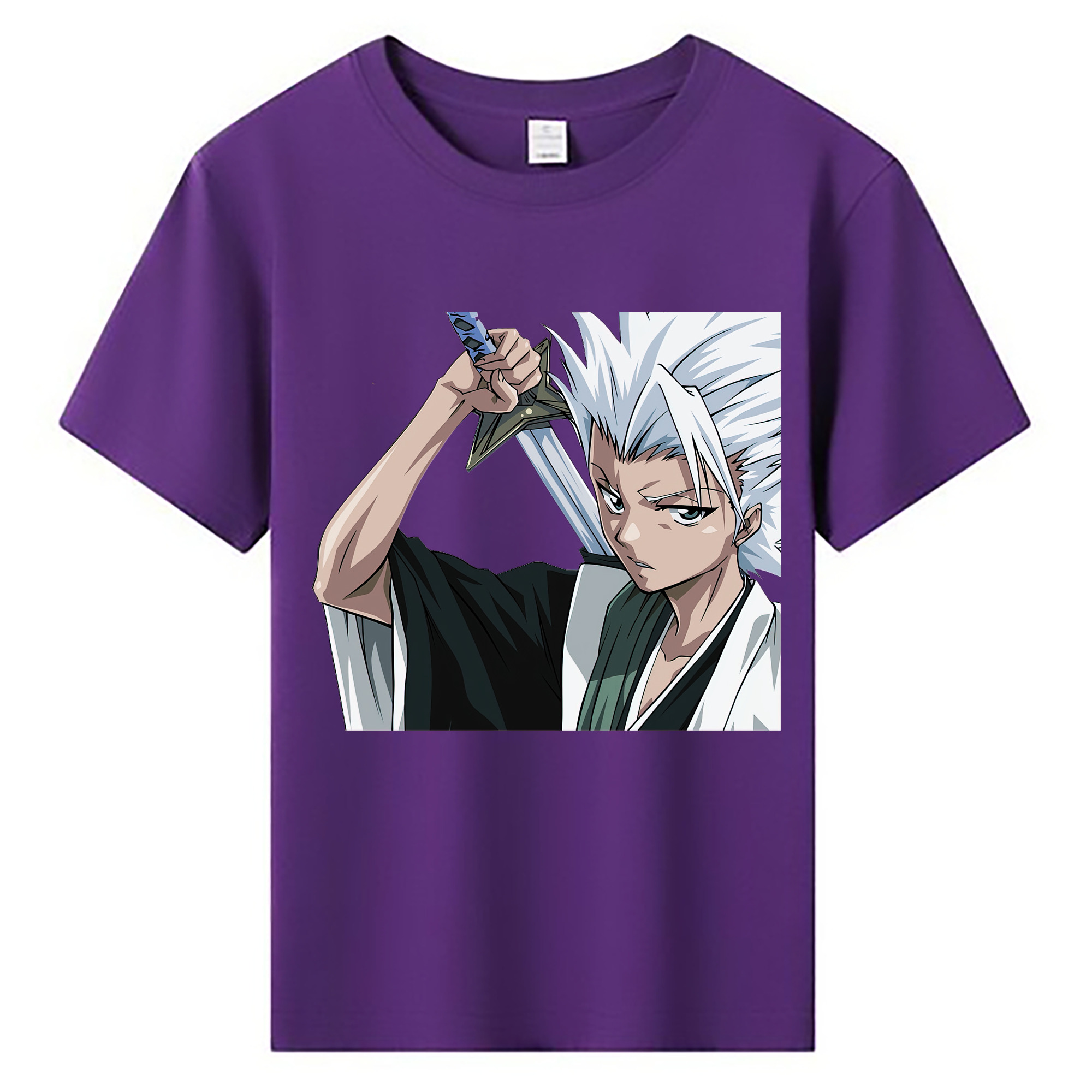 （画像用） ブリーチ 日番谷冬獅郎（ひつがや とうしろう） BLEACH Hitsugaya Toushirou 綿100％キッズTシャツ（フロントプリント）