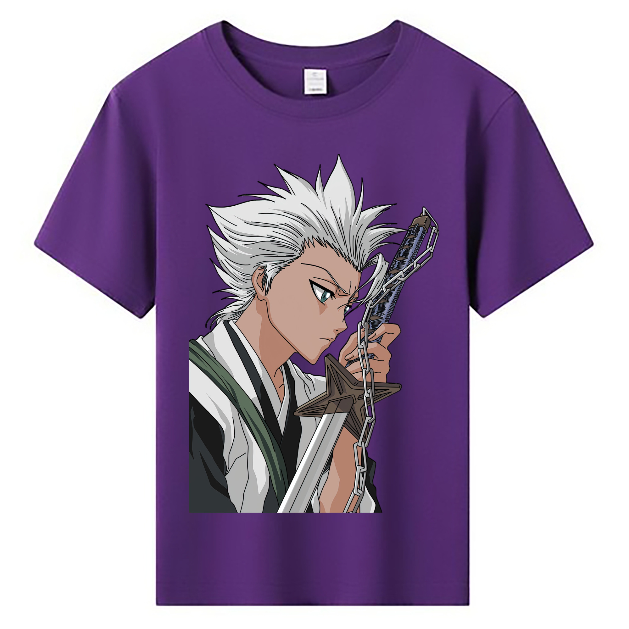 （画像用） ブリーチ 日番谷冬獅郎（ひつがや とうしろう） BLEACH Hitsugaya Toushirou 綿100％キッズTシャツ（フロントプリント）