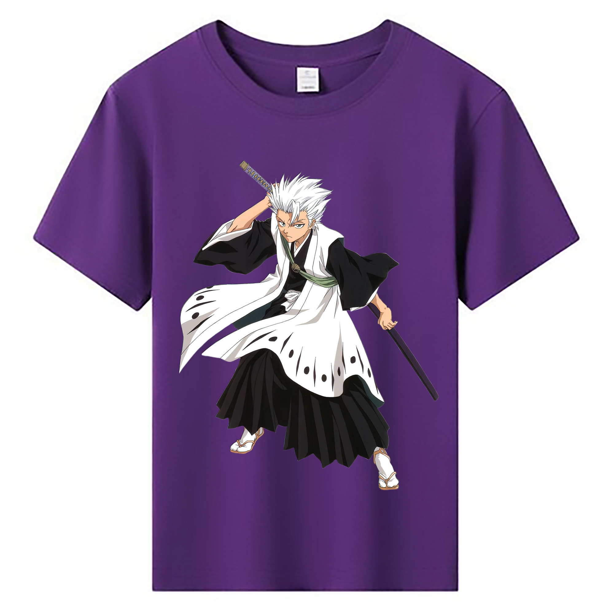 （画像用） ブリーチ 日番谷冬獅郎（ひつがや とうしろう） BLEACH Hitsugaya Toushirou 綿100％キッズTシャツ（フロントプリント）