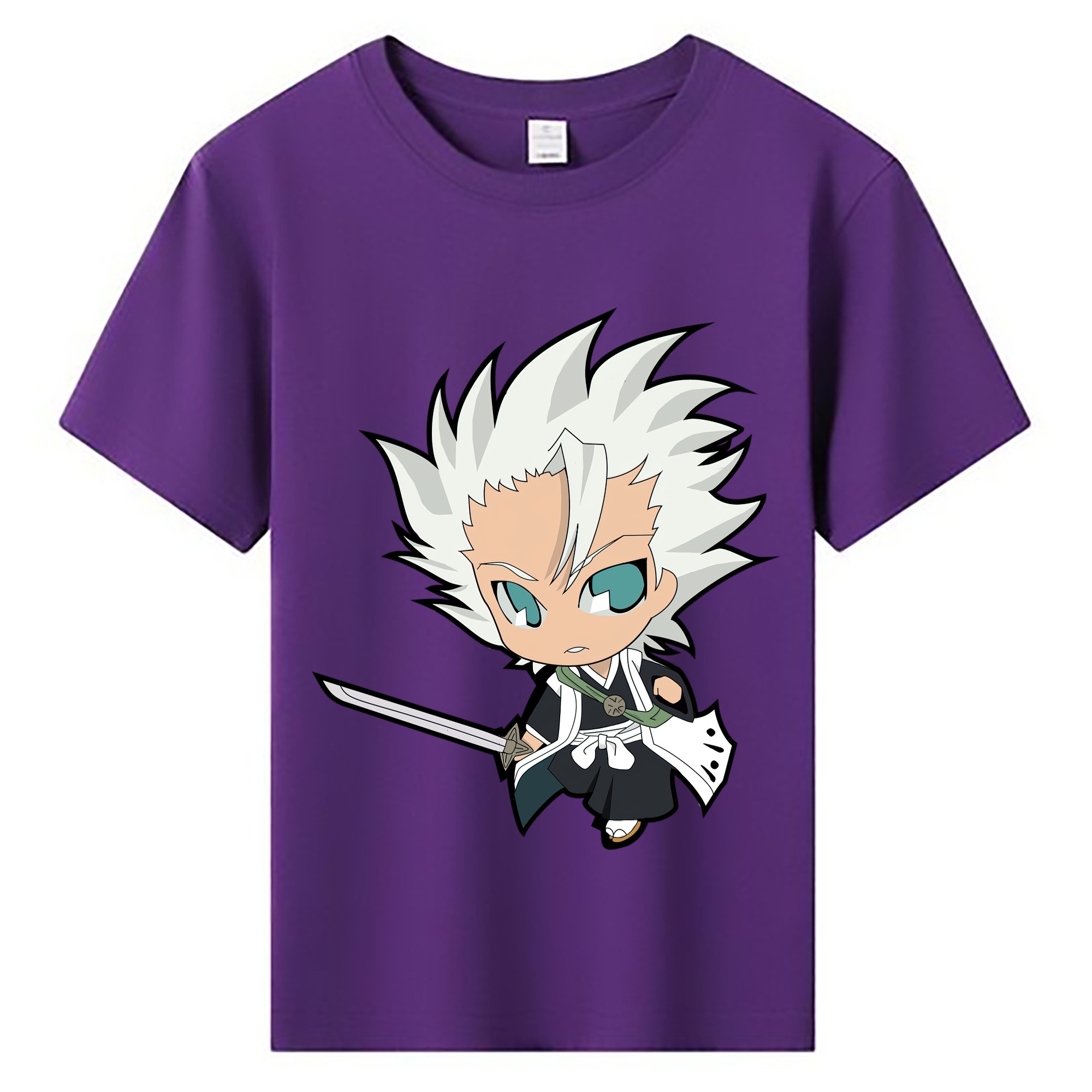 （画像用） ブリーチ 日番谷冬獅郎（ひつがや とうしろう） BLEACH Hitsugaya Toushirou 綿100％キッズTシャツ（フロントプリント）