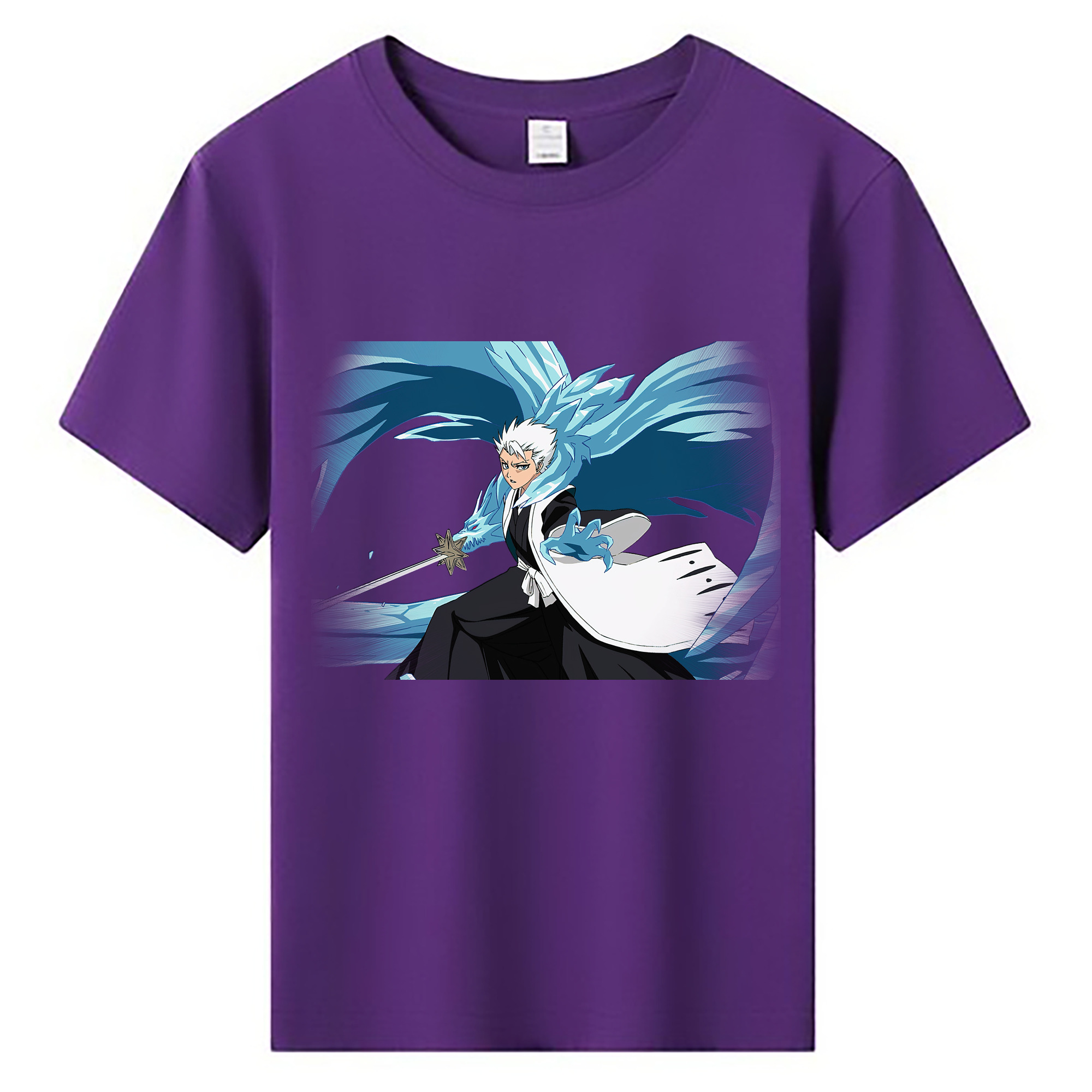 （画像用） ブリーチ 日番谷冬獅郎（ひつがや とうしろう） BLEACH Hitsugaya Toushirou 綿100％キッズTシャツ（フロントプリント）