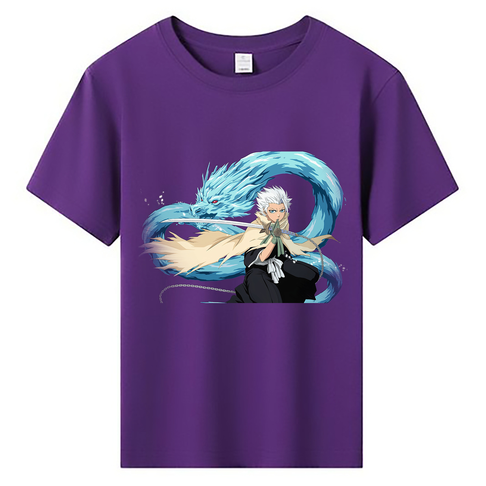（画像用） ブリーチ 日番谷冬獅郎（ひつがや とうしろう） BLEACH Hitsugaya Toushirou 綿100％キッズTシャツ（フロントプリント）