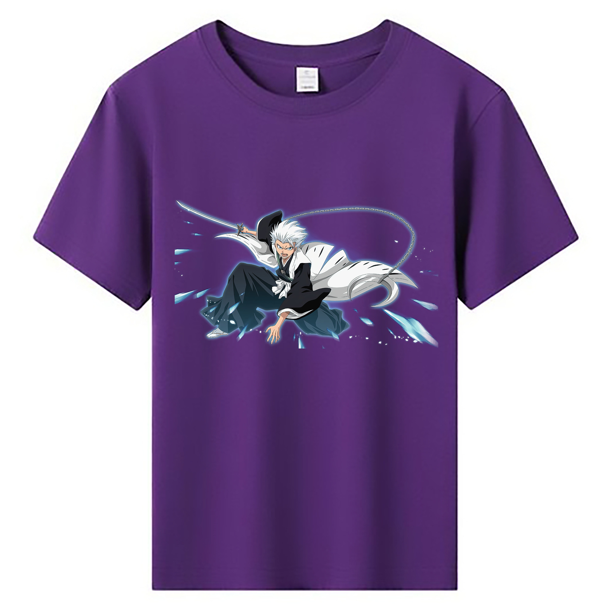 （画像用） ブリーチ 日番谷冬獅郎（ひつがや とうしろう） BLEACH Hitsugaya Toushirou 綿100％キッズTシャツ（フロントプリント）
