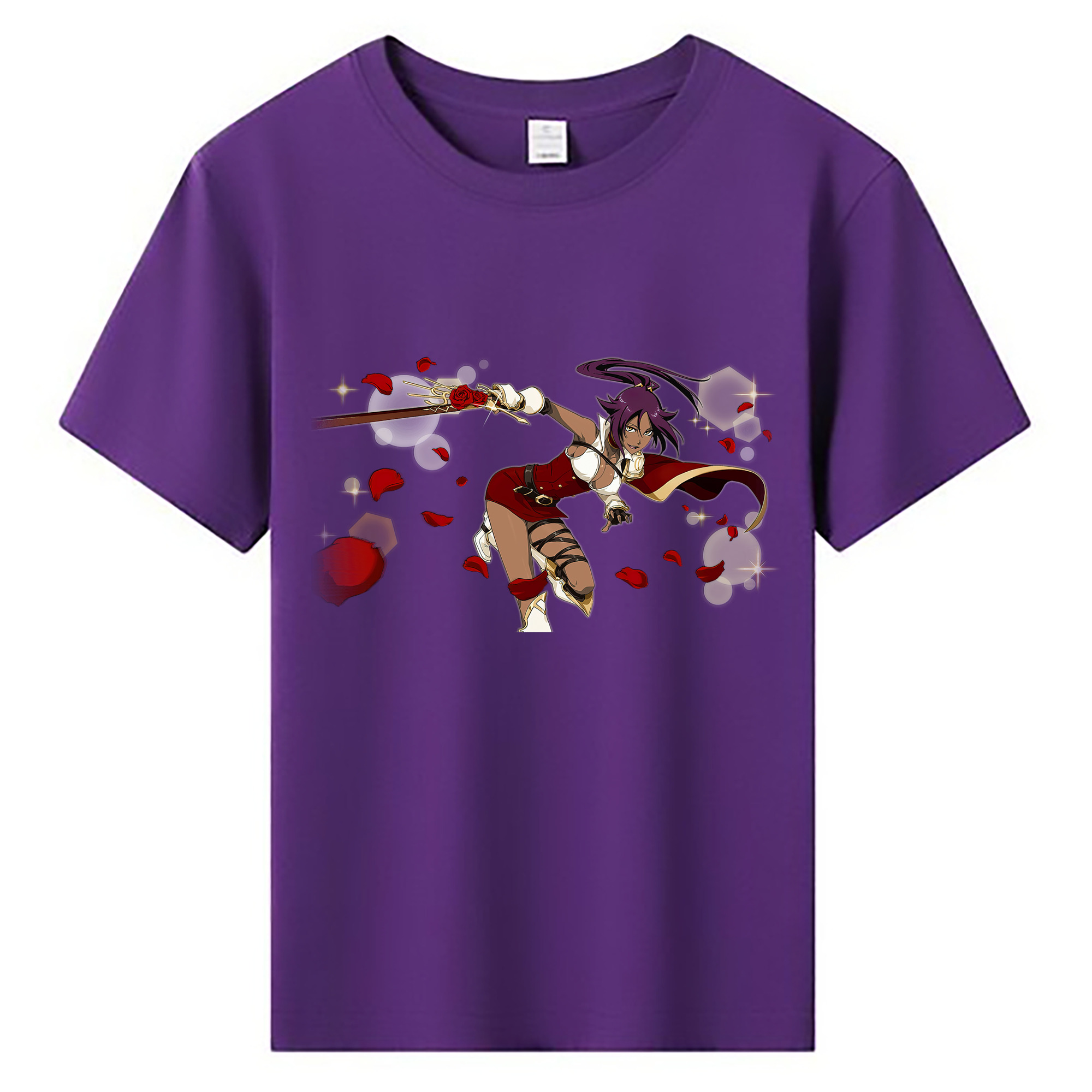 （画像用） ブリーチ 四楓院 夜一（しほういん よるいち） BLEACH Shihouin Yoruichi 綿100％キッズTシャツ（フロントプリント）