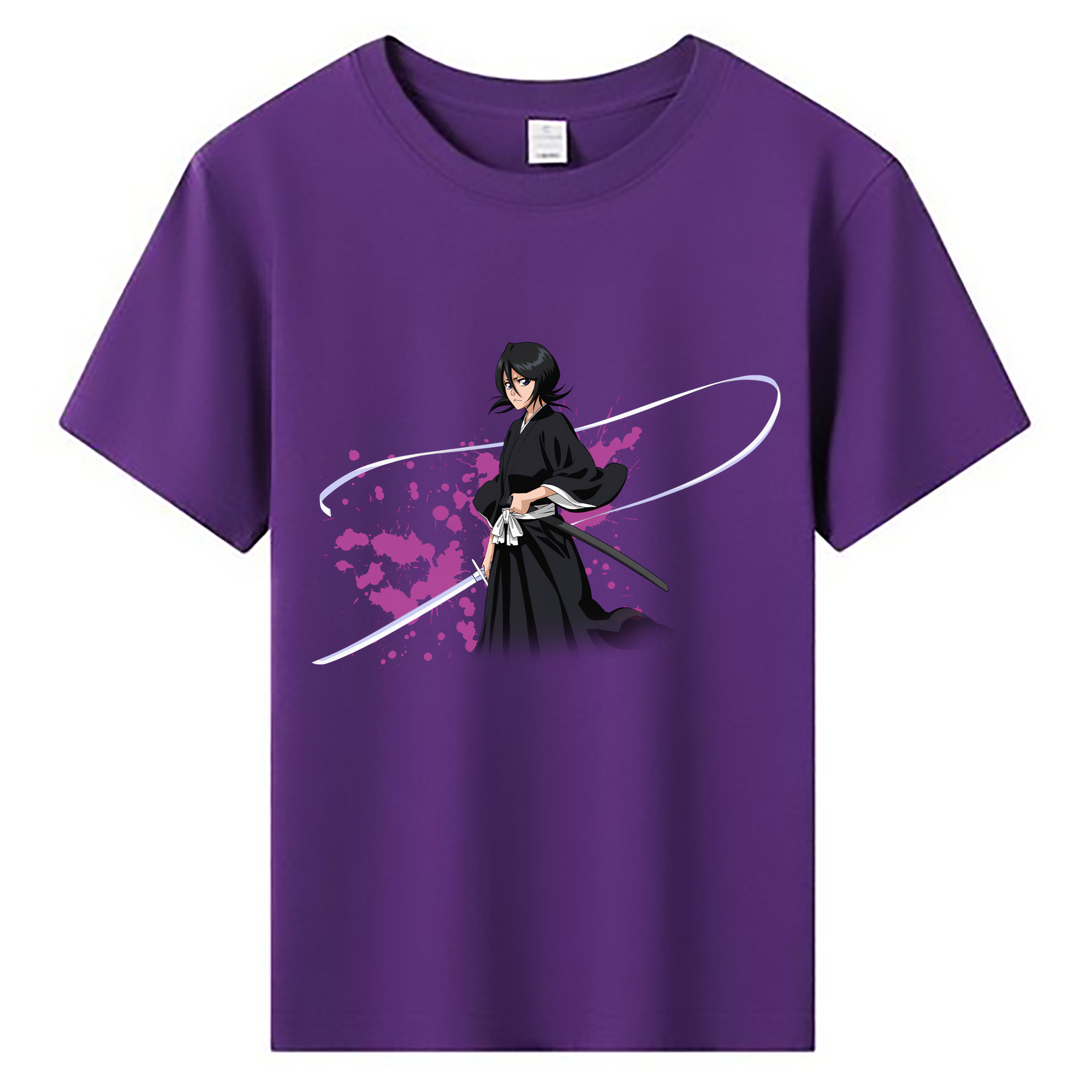 （画像用） ブリーチ 朽木ルキア BLEACH Kuchiki Rukia 綿100％キッズTシャツ（フロントプリント）
