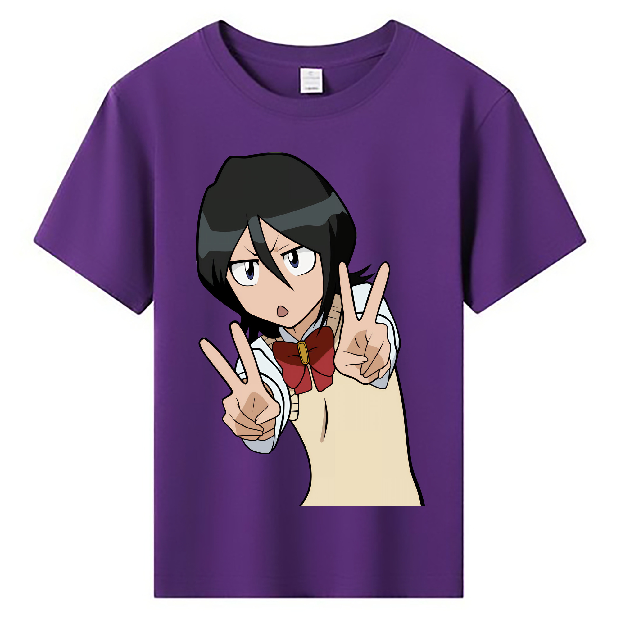 （画像用） ブリーチ 朽木ルキア BLEACH Kuchiki Rukia 綿100％キッズTシャツ（フロントプリント）