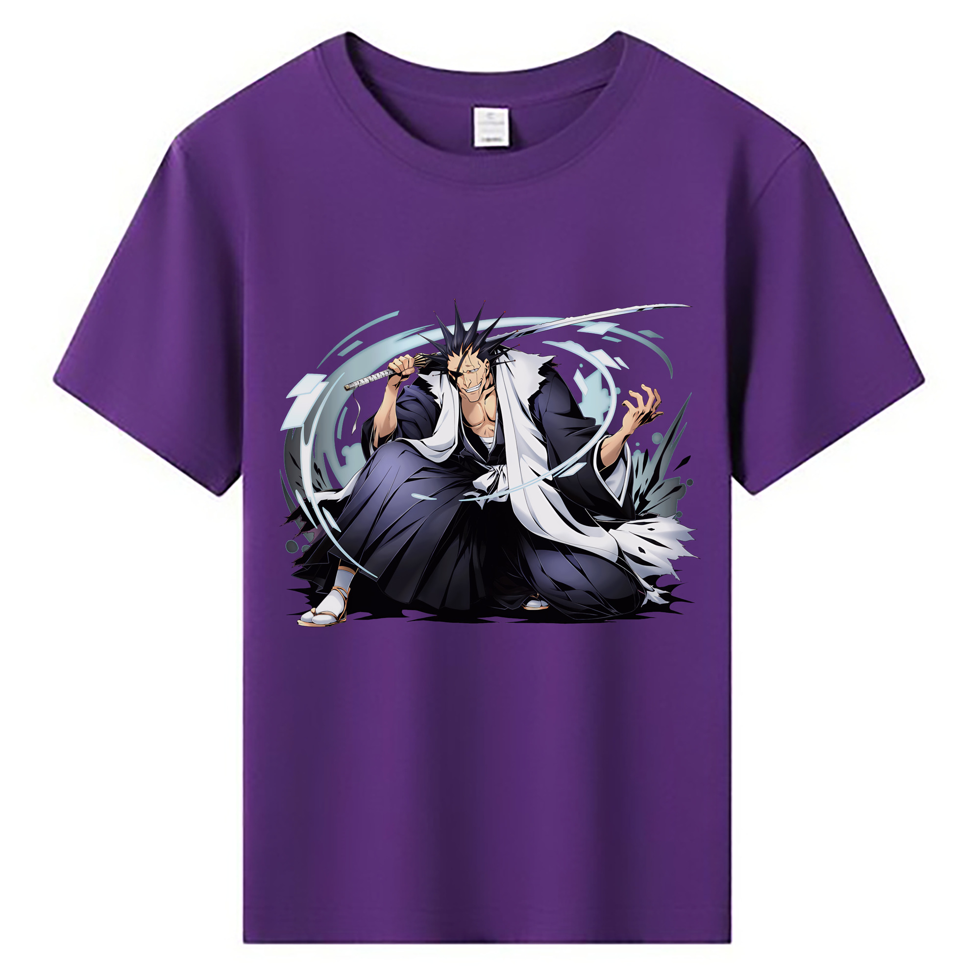 （画像用） ブリーチ ざらき けんぱち BLEACH Zaraki Kenpachi 綿100％キッズTシャツ（フロントプリント）