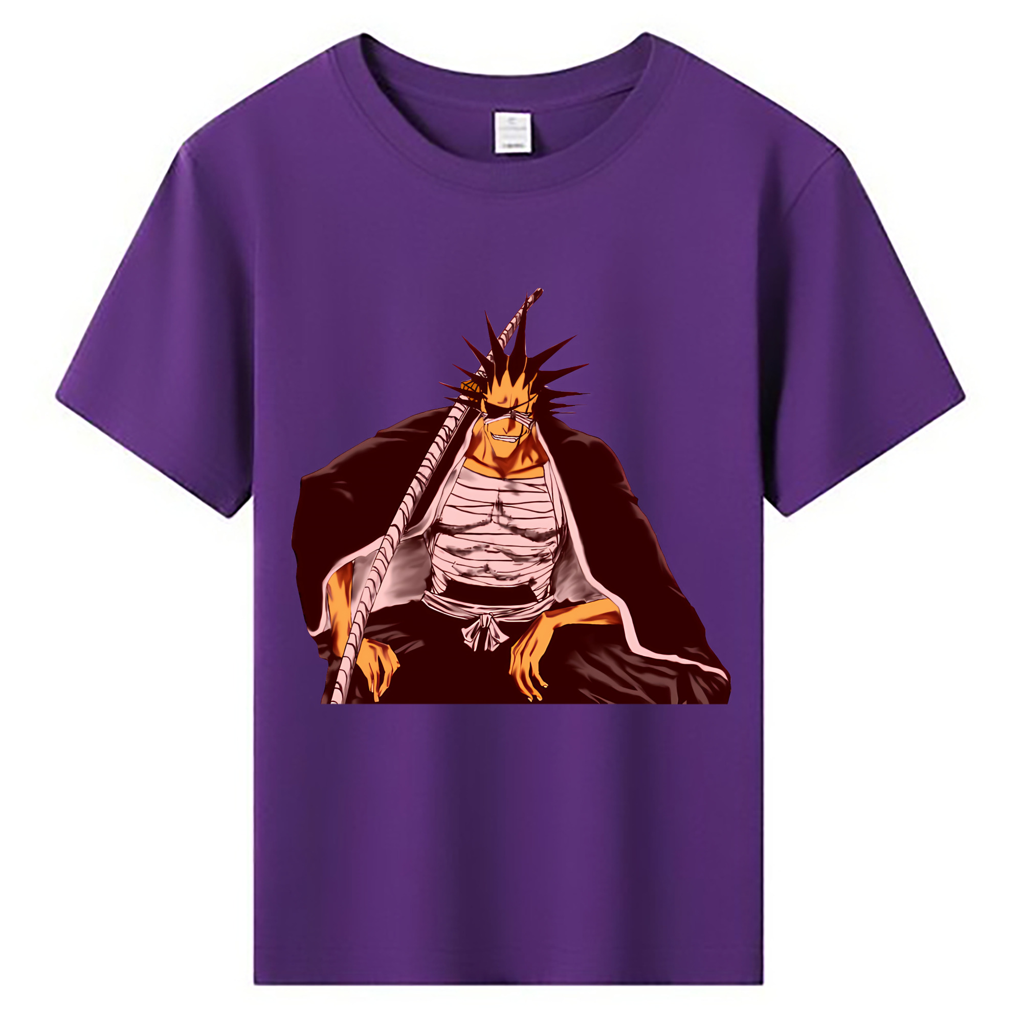（画像用） ブリーチ ざらき けんぱち BLEACH Zaraki Kenpachi 綿100％キッズTシャツ（フロントプリント）