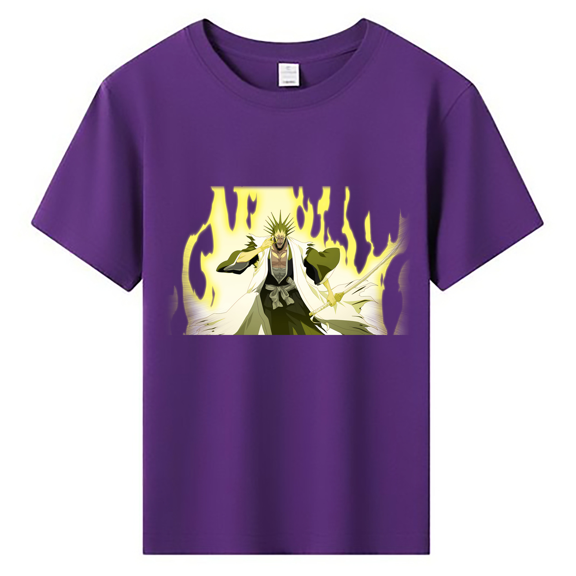（画像用） ブリーチ ざらき けんぱち BLEACH Zaraki Kenpachi 綿100％キッズTシャツ（フロントプリント）