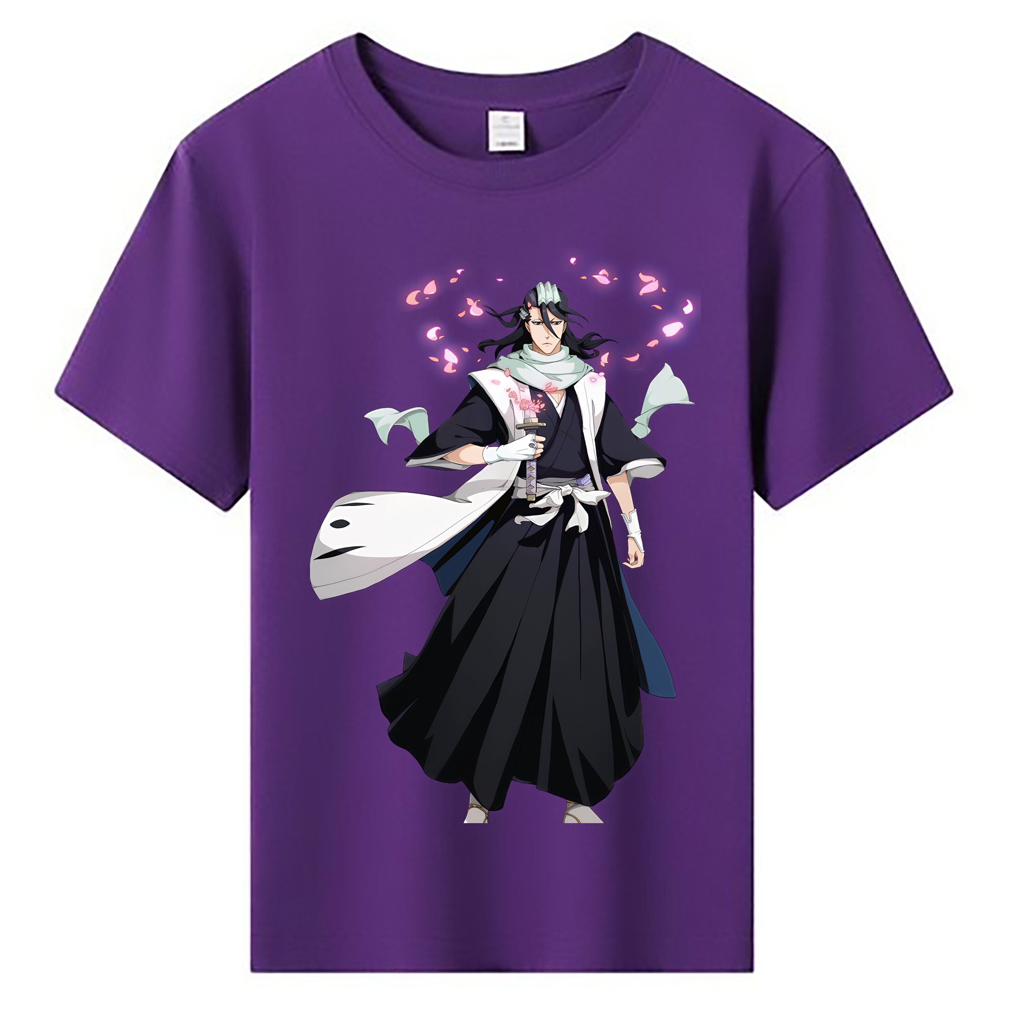 （画像用） ブリーチ くちき びゃくや BLEACH Kuchiki Byakuya 綿100％キッズTシャツ（フロントプリント）