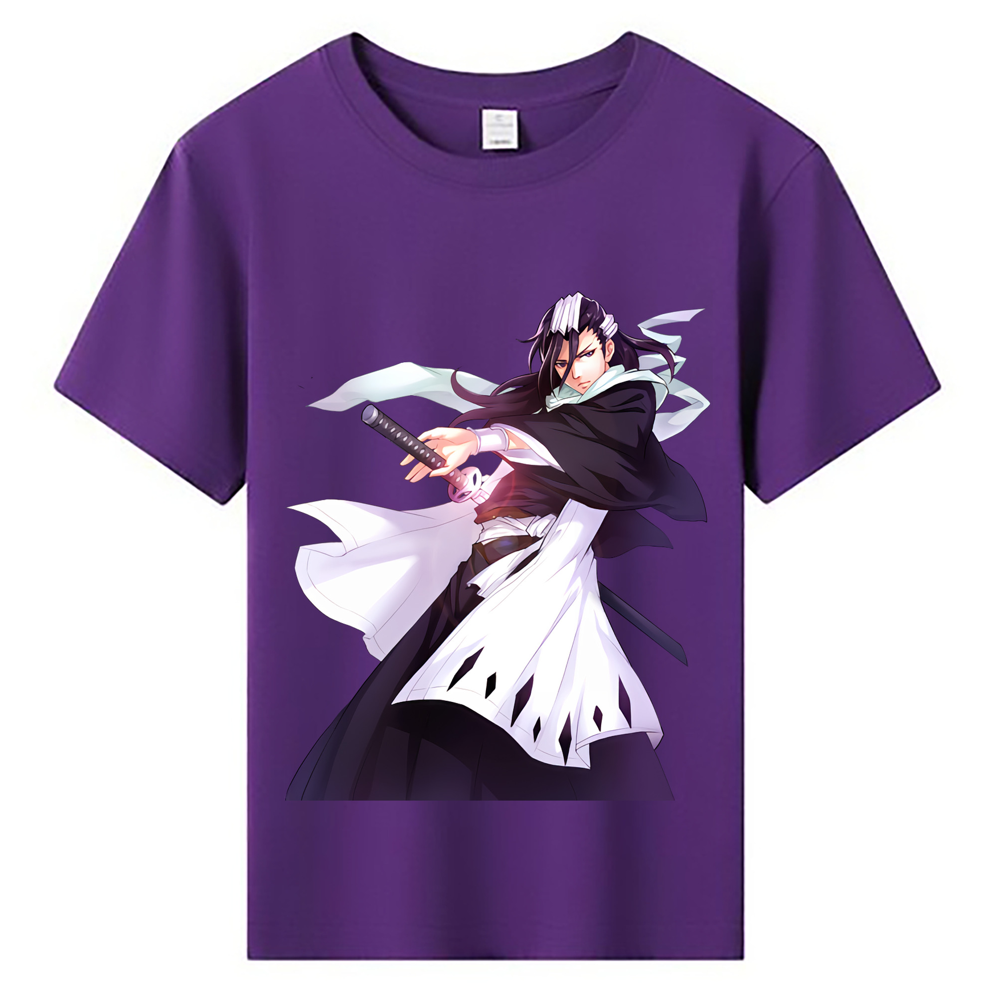（画像用） ブリーチ くちき びゃくや BLEACH Kuchiki Byakuya 綿100％キッズTシャツ（フロントプリント）