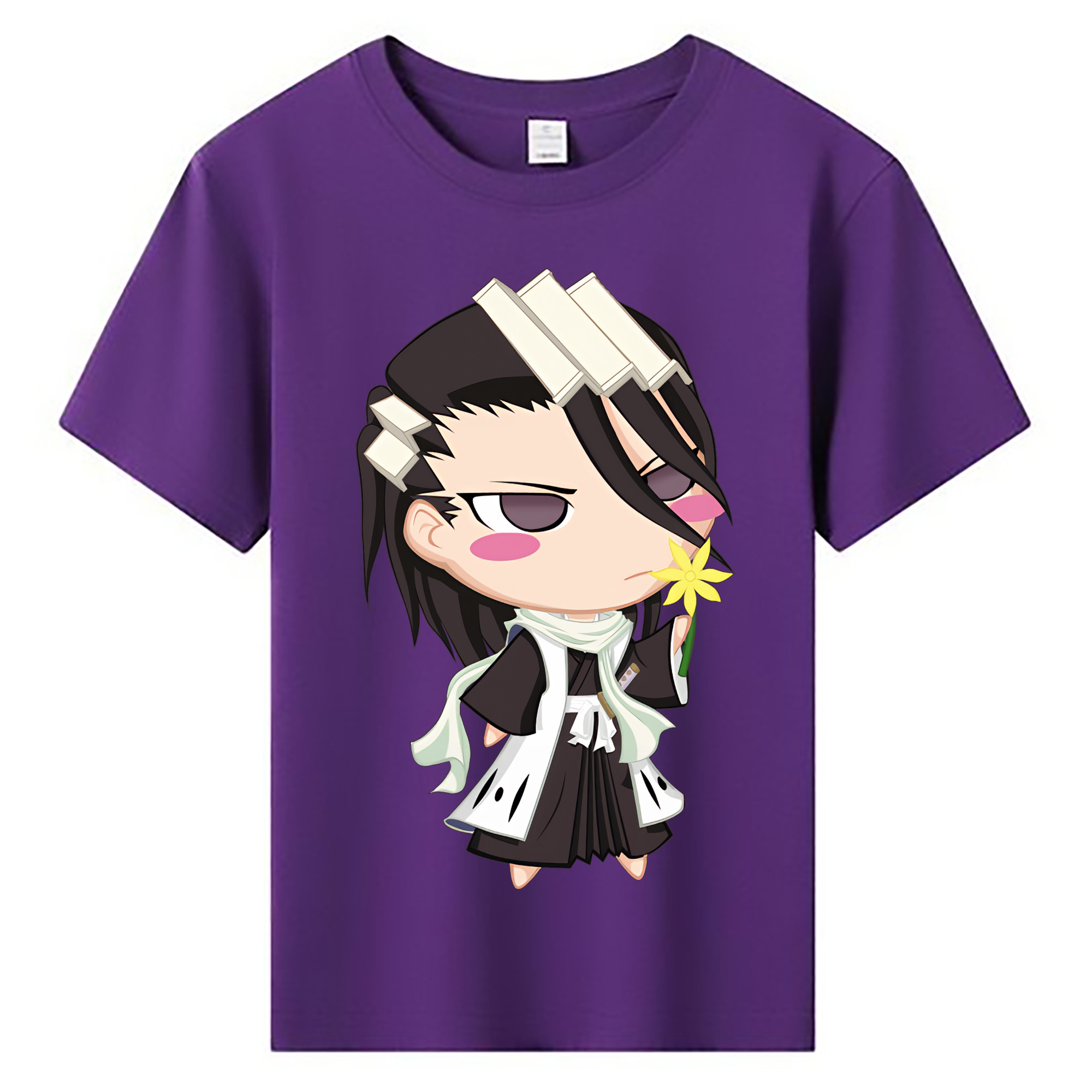 （画像用） ブリーチ くちき びゃくや BLEACH Kuchiki Byakuya 綿100％キッズTシャツ（フロントプリント）
