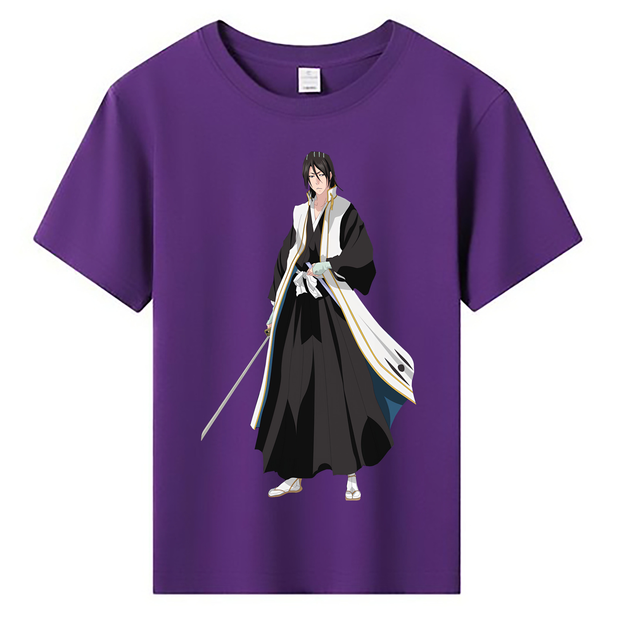 （画像用） ブリーチ くちき びゃくや BLEACH Kuchiki Byakuya 綿100％キッズTシャツ（フロントプリント）