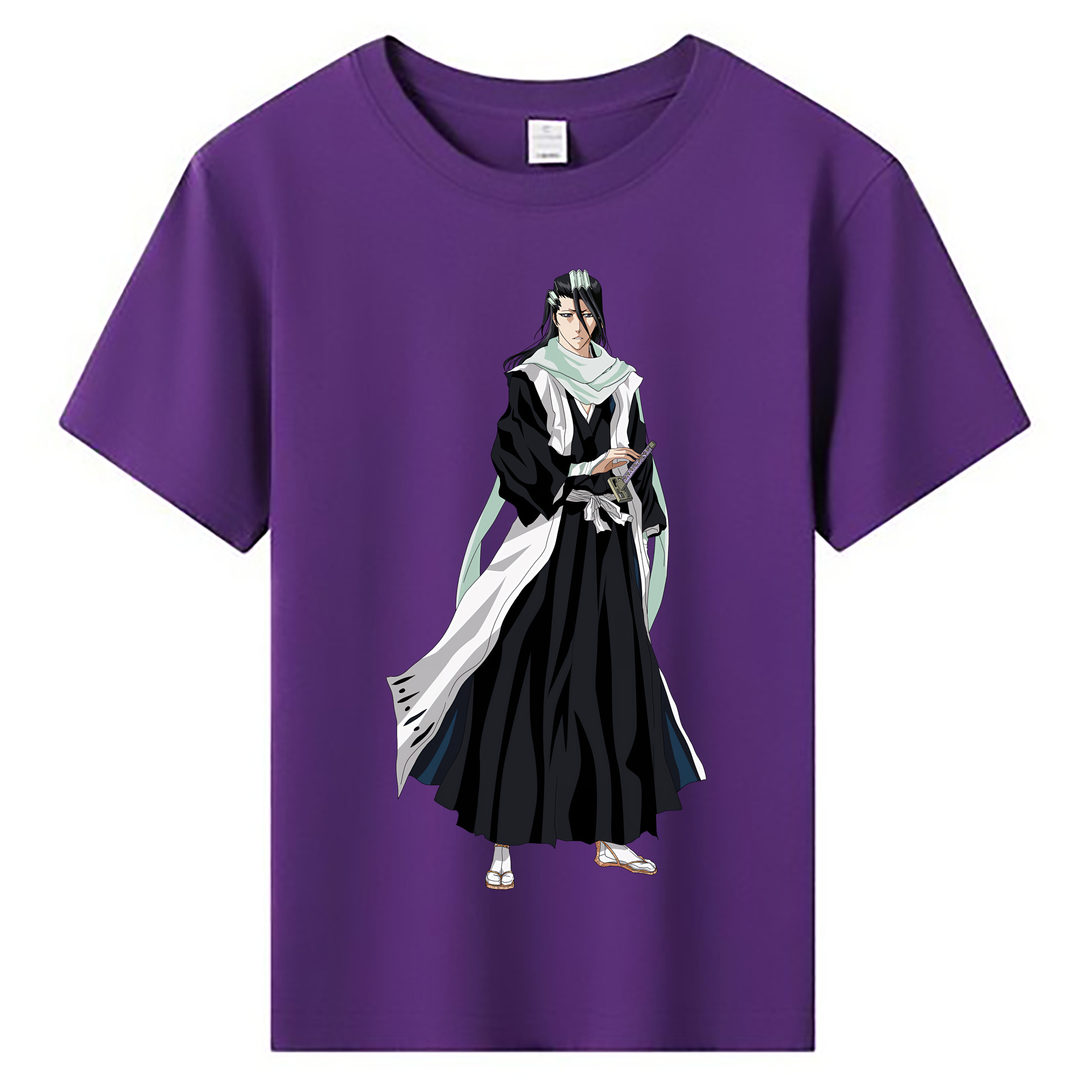 （画像用） ブリーチ くちき びゃくや BLEACH Kuchiki Byakuya 綿100％キッズTシャツ（フロントプリント）