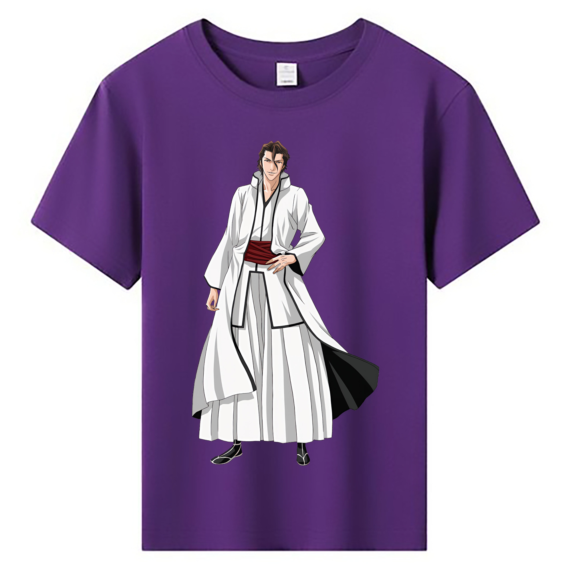 （画像用） ブリーチ 藍染 惣右介（あいぜん そうすけ） BLEACH Aizen Sousuke 綿100％キッズTシャツ（フロントプリント）