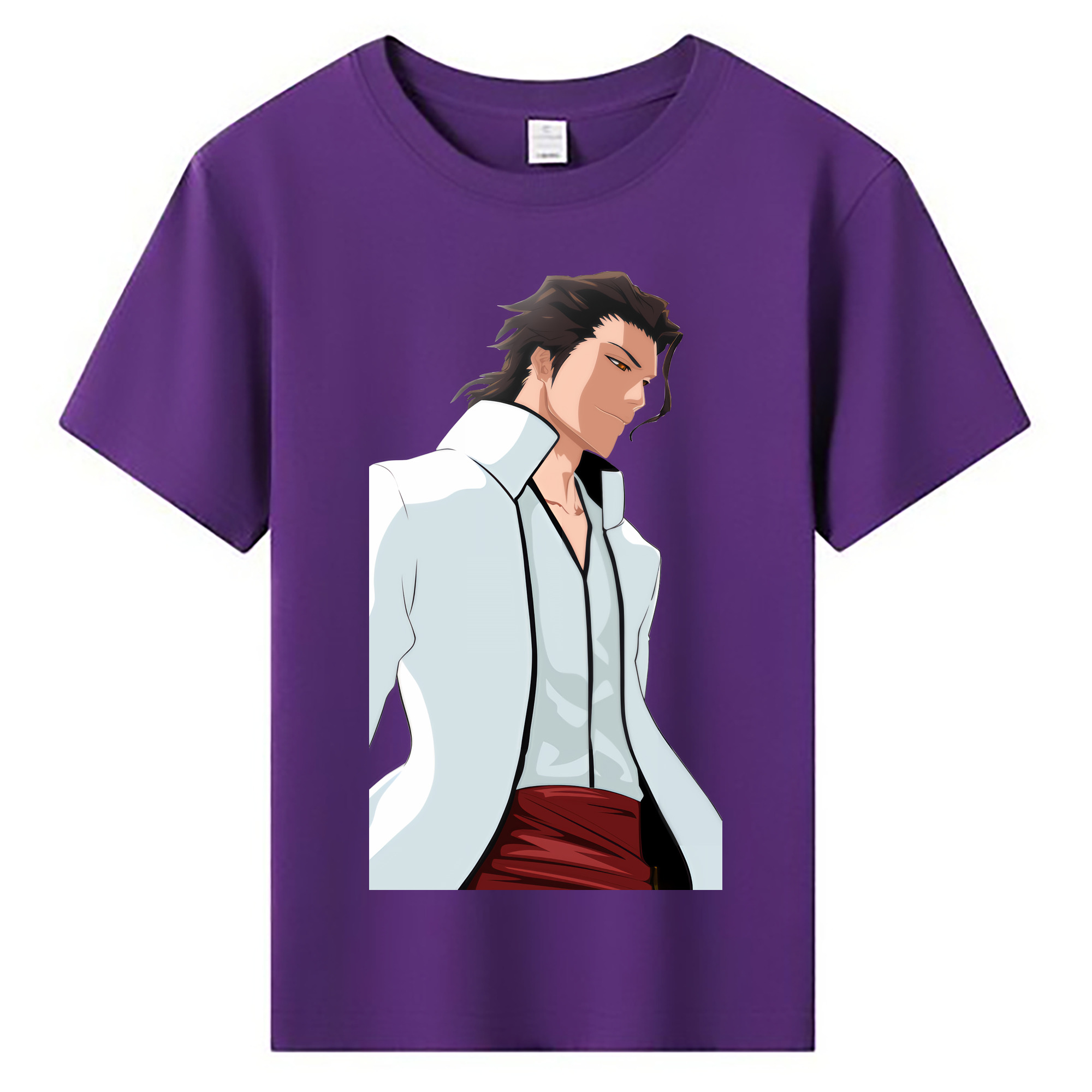 （画像用） ブリーチ 藍染 惣右介（あいぜん そうすけ） BLEACH Aizen Sousuke 綿100％キッズTシャツ（フロントプリント）