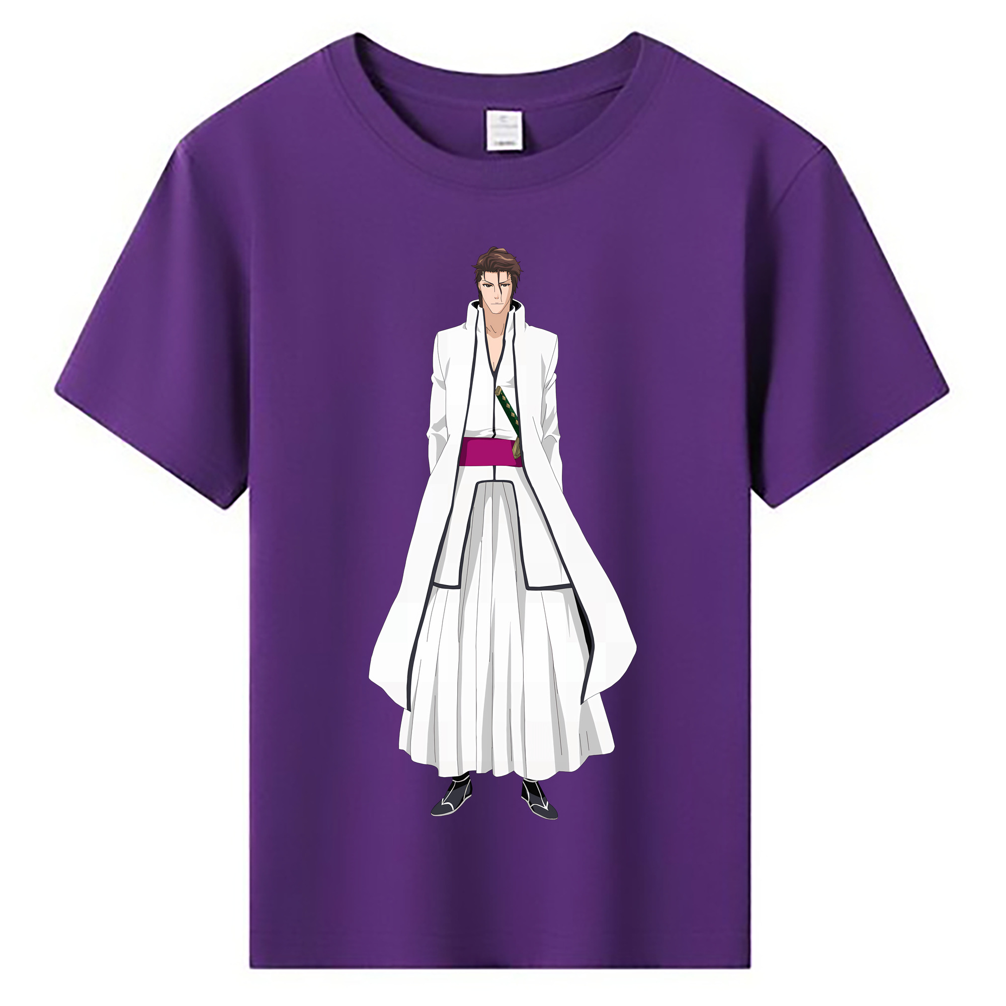 （画像用） ブリーチ 藍染 惣右介（あいぜん そうすけ） BLEACH Aizen Sousuke 綿100％キッズTシャツ（フロントプリント）