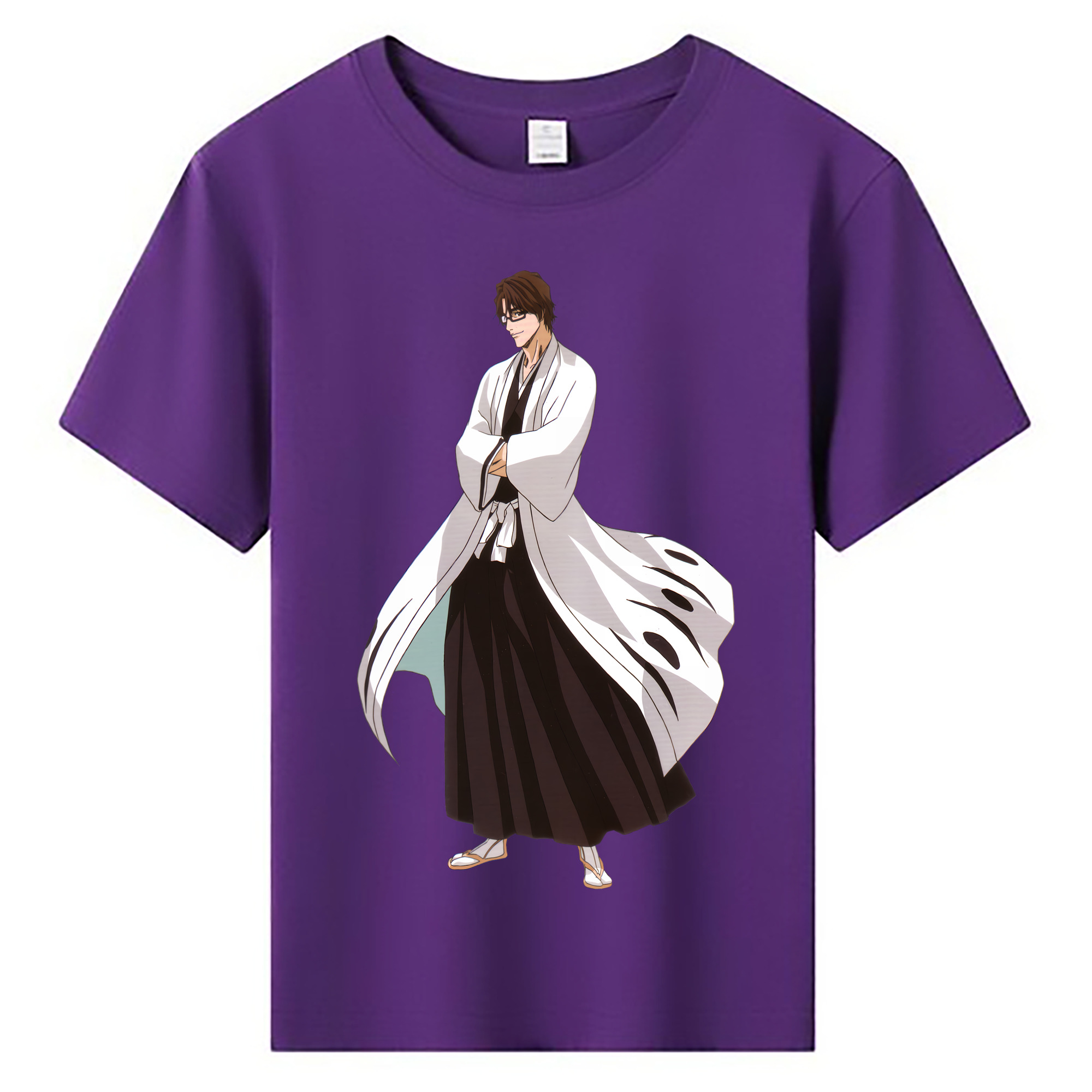 （画像用） ブリーチ 藍染 惣右介（あいぜん そうすけ） BLEACH Aizen Sousuke 綿100％キッズTシャツ（フロントプリント）