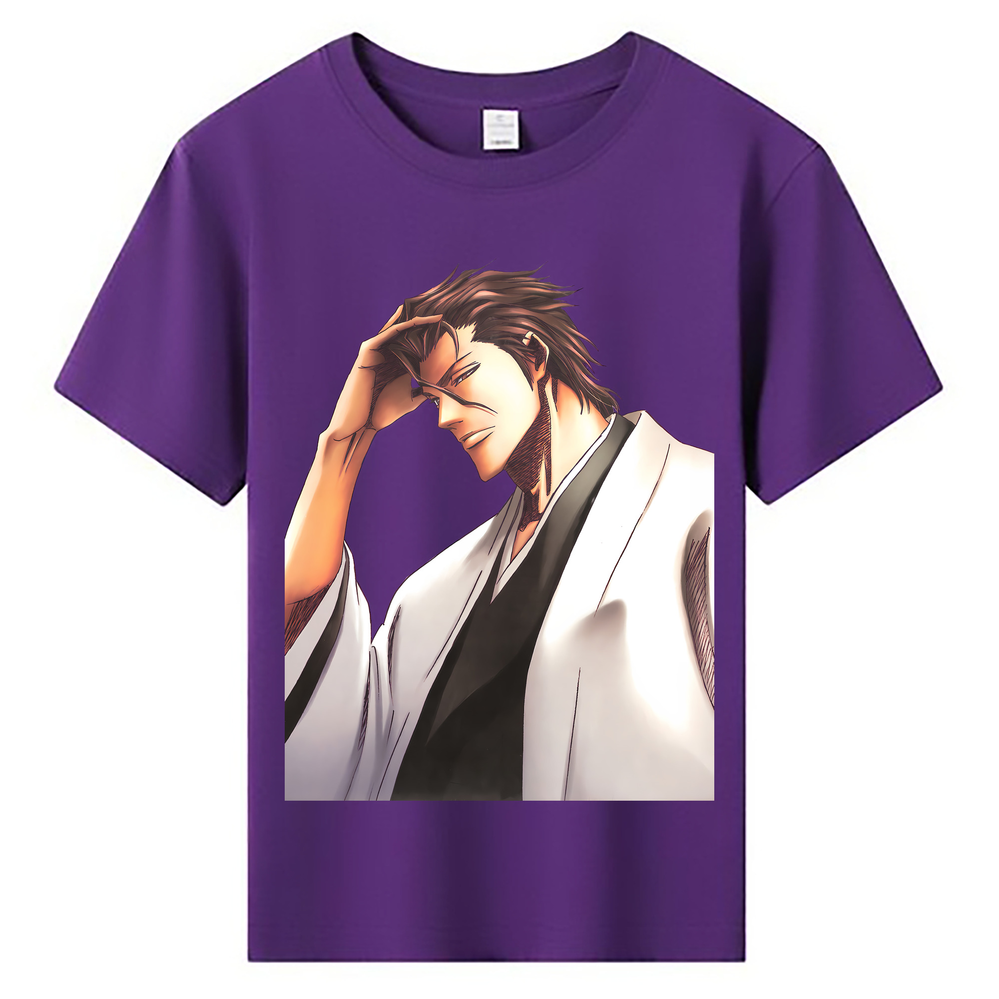 （画像用） ブリーチ 藍染 惣右介（あいぜん そうすけ） BLEACH Aizen Sousuke 綿100％キッズTシャツ（フロントプリント）