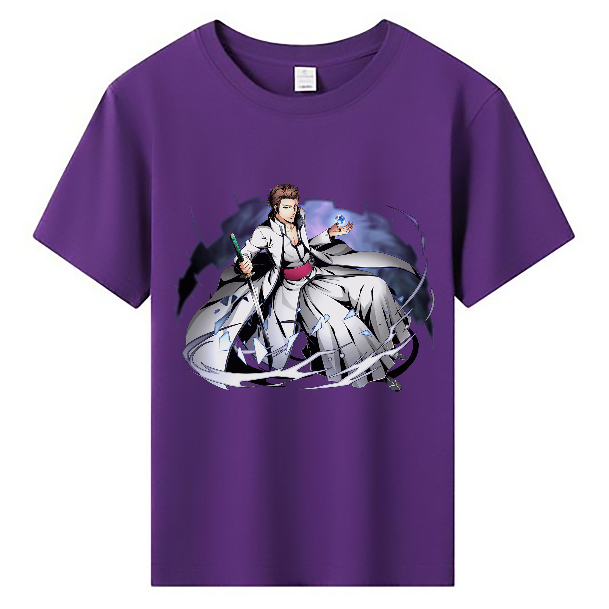 （画像用） ブリーチ 藍染 惣右介（あいぜん そうすけ） BLEACH Aizen Sousuke 綿100％キッズTシャツ（フロントプリント）