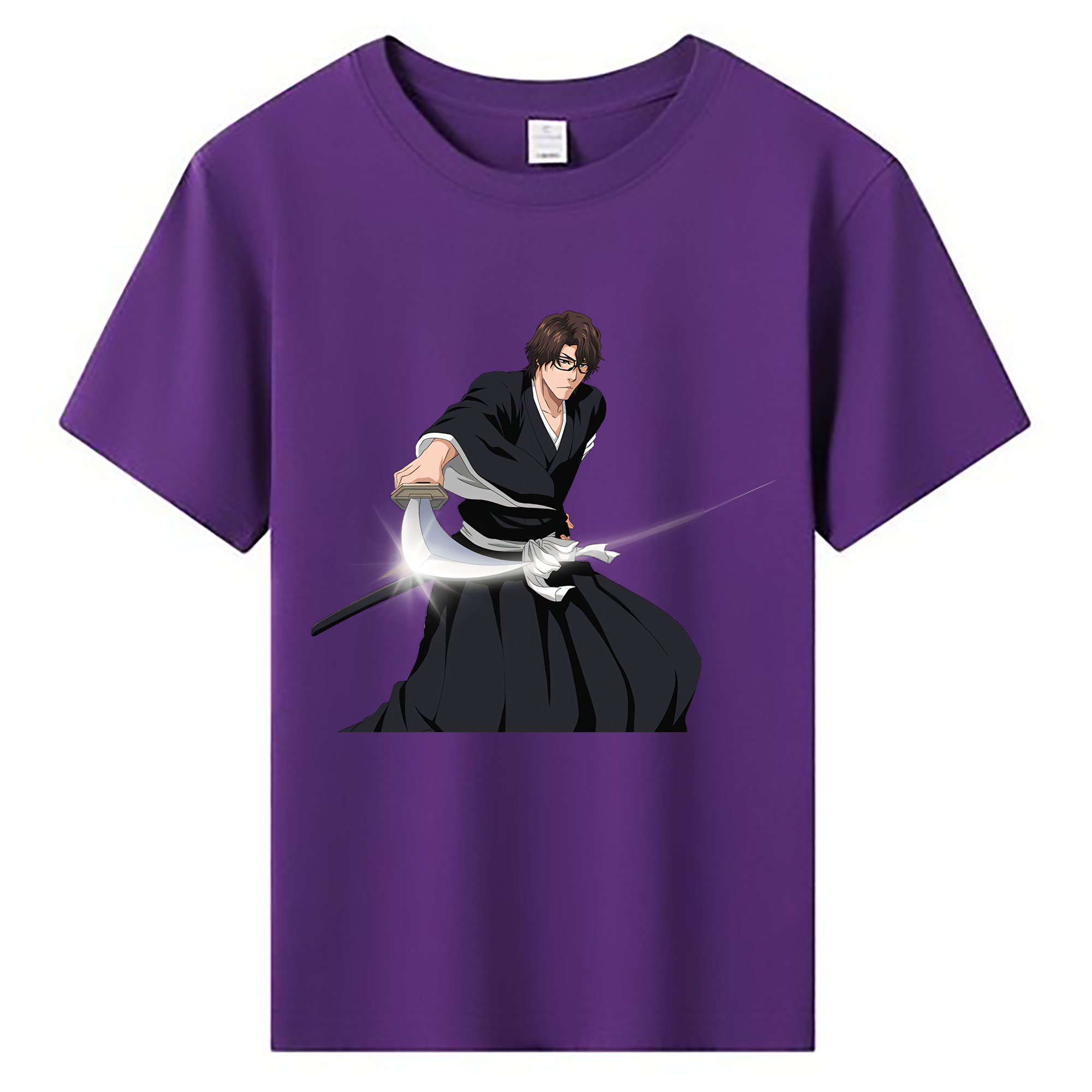 （画像用） ブリーチ 藍染 惣右介（あいぜん そうすけ） BLEACH Aizen Sousuke 綿100％キッズTシャツ（フロントプリント）