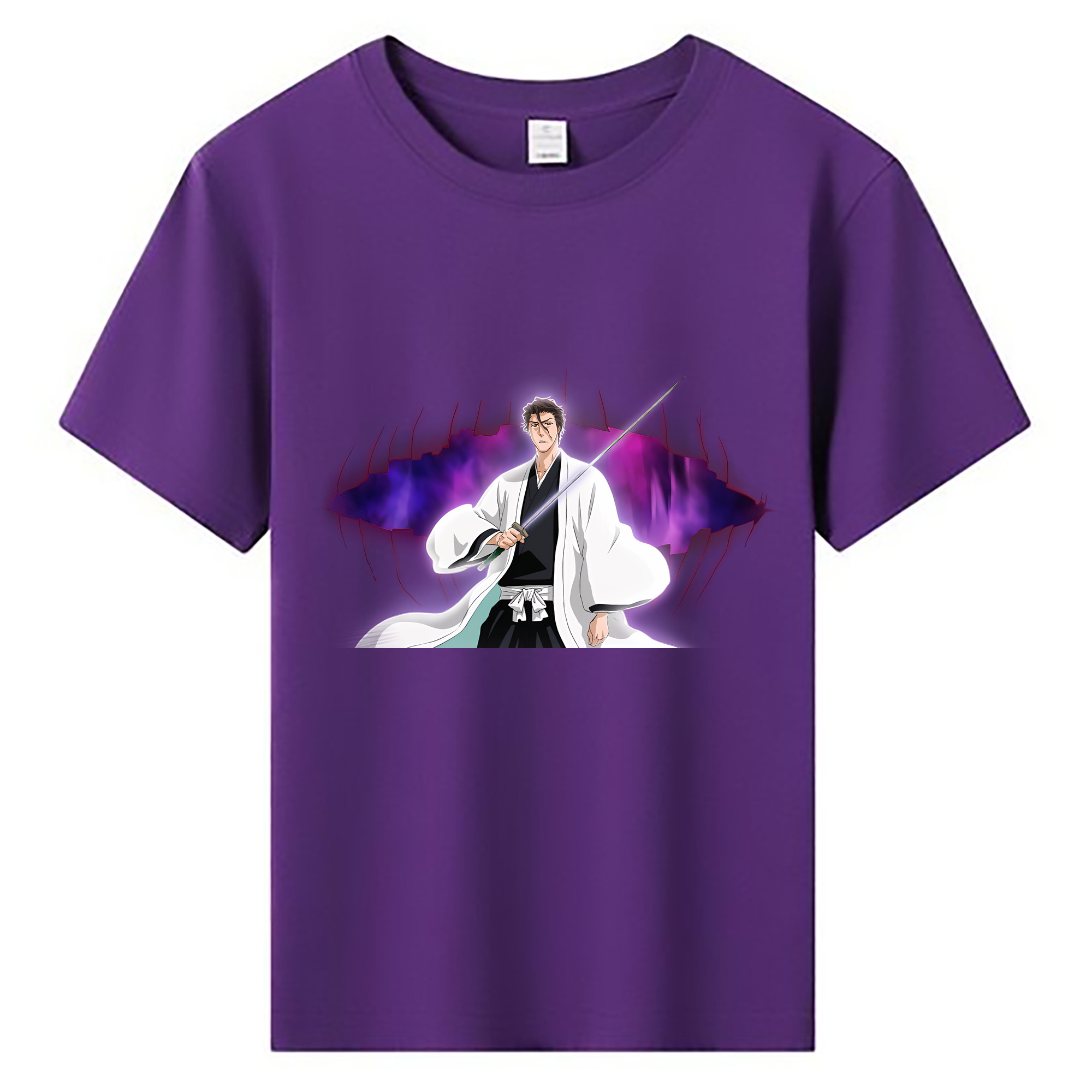 （画像用） ブリーチ 藍染 惣右介（あいぜん そうすけ） BLEACH Aizen Sousuke 綿100％キッズTシャツ（フロントプリント）