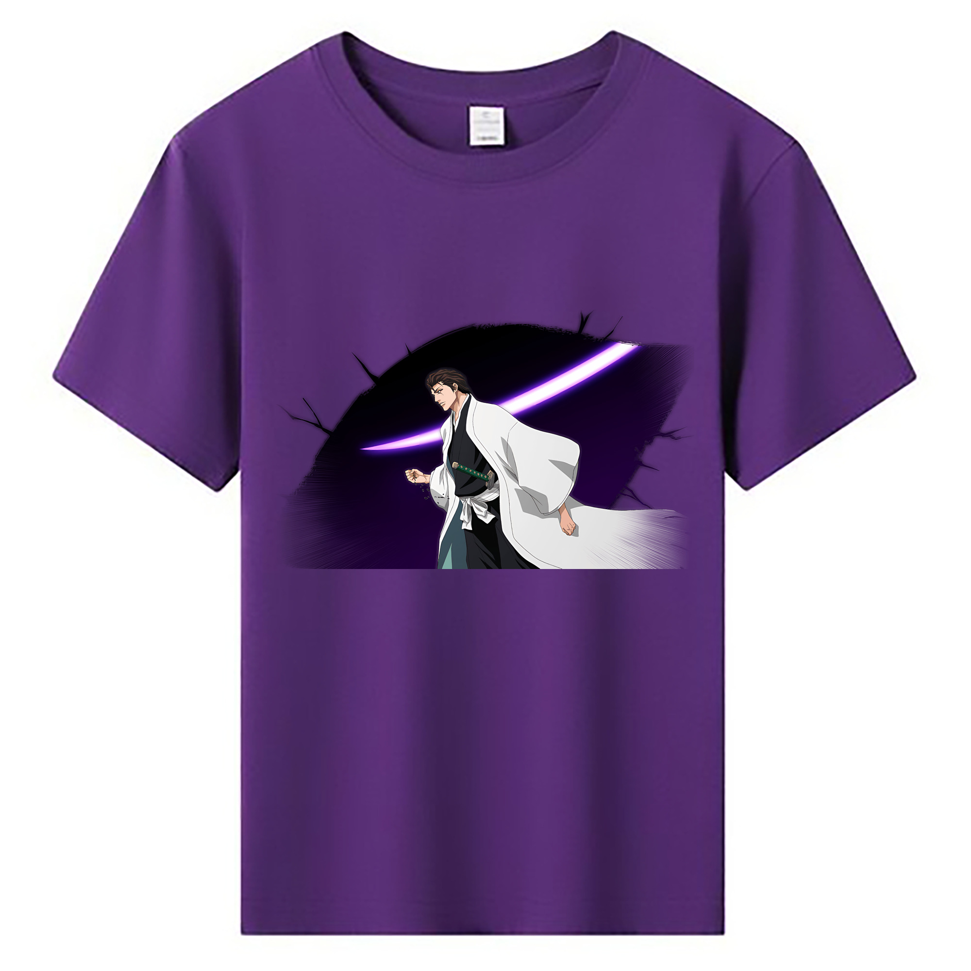 （画像用） ブリーチ 藍染 惣右介（あいぜん そうすけ） BLEACH Aizen Sousuke 綿100％キッズTシャツ（フロントプリント）