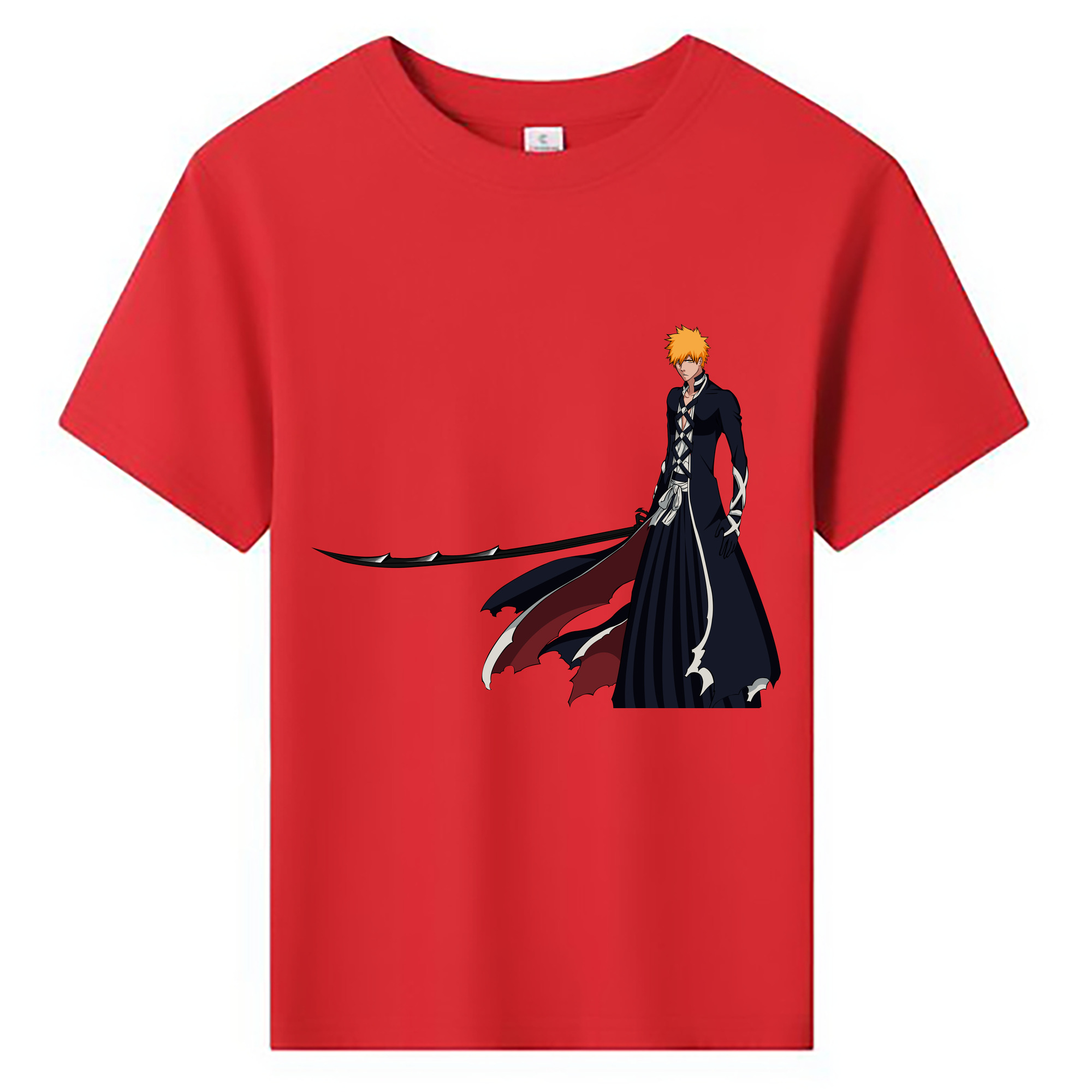 （画像用） ブリーチ 黒崎一護（くろさき いちご）BLEACH Kurosaki Ichigo 綿100％キッズTシャツ（フロントプリント）