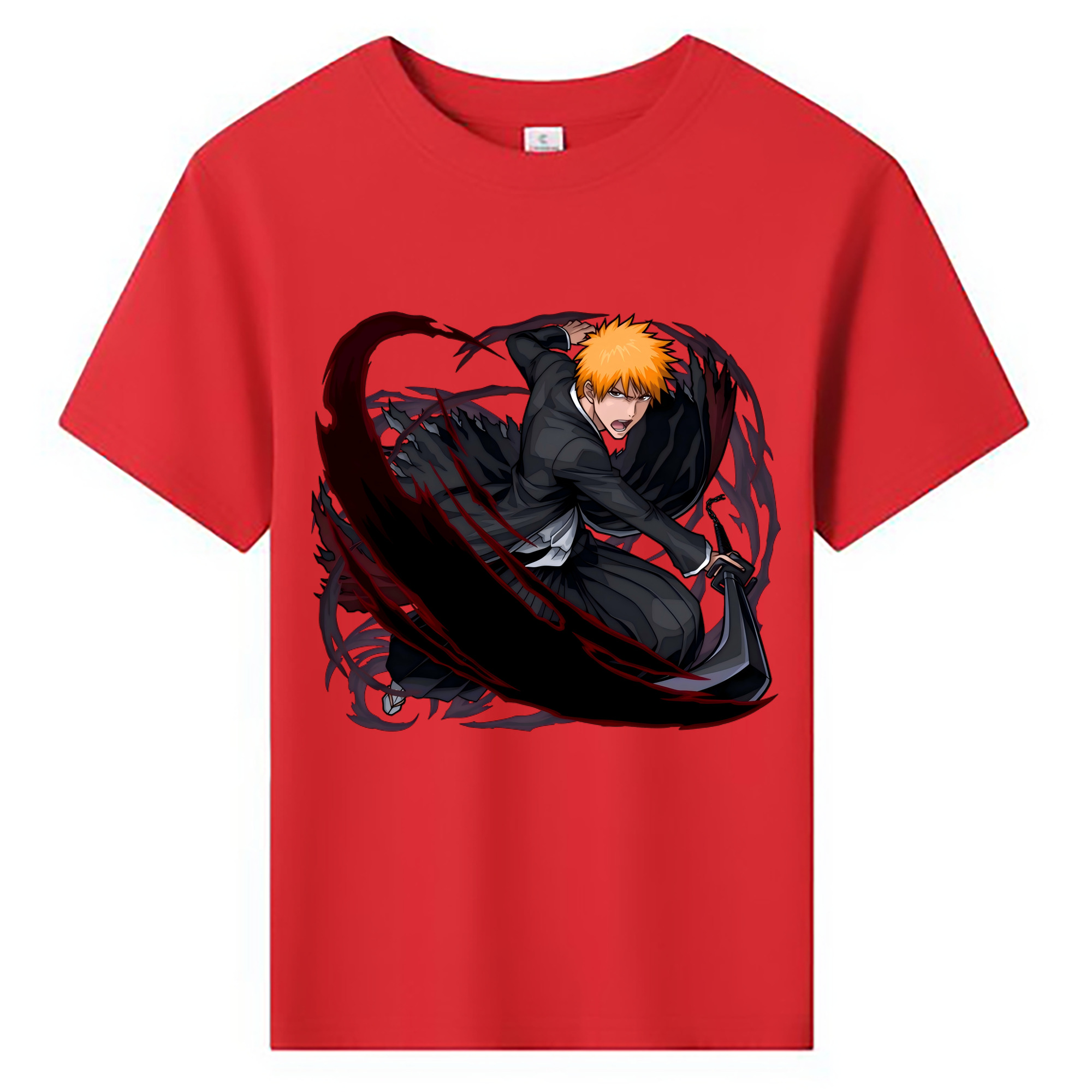 （画像用） ブリーチ 黒崎一護（くろさき いちご）BLEACH Kurosaki Ichigo 綿100％キッズTシャツ（フロントプリント）