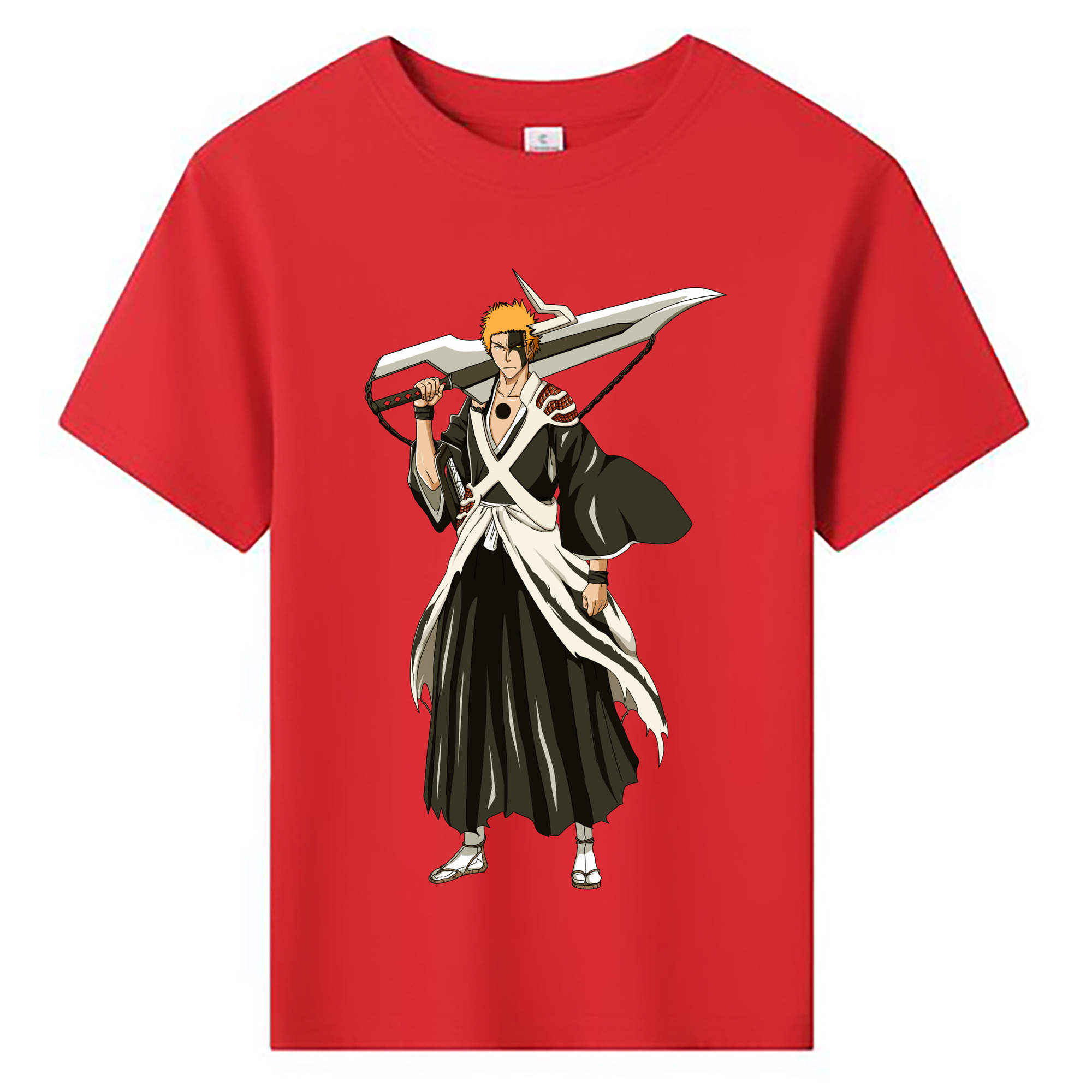 （画像用） ブリーチ 黒崎一護（くろさき いちご）BLEACH Kurosaki Ichigo 綿100％キッズTシャツ（フロントプリント）