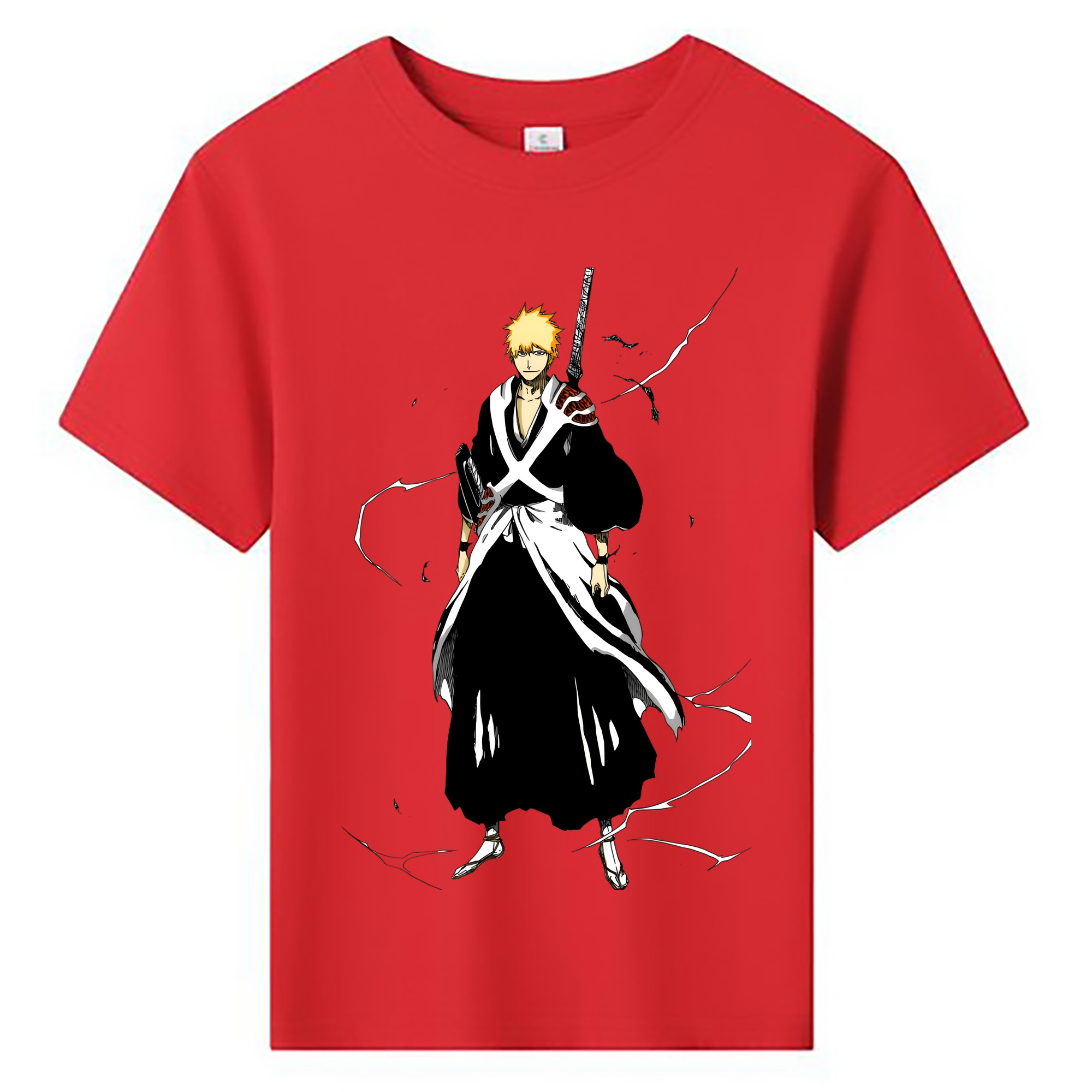 （画像用） ブリーチ 黒崎一護（くろさき いちご）BLEACH Kurosaki Ichigo 綿100％キッズTシャツ（フロントプリント）