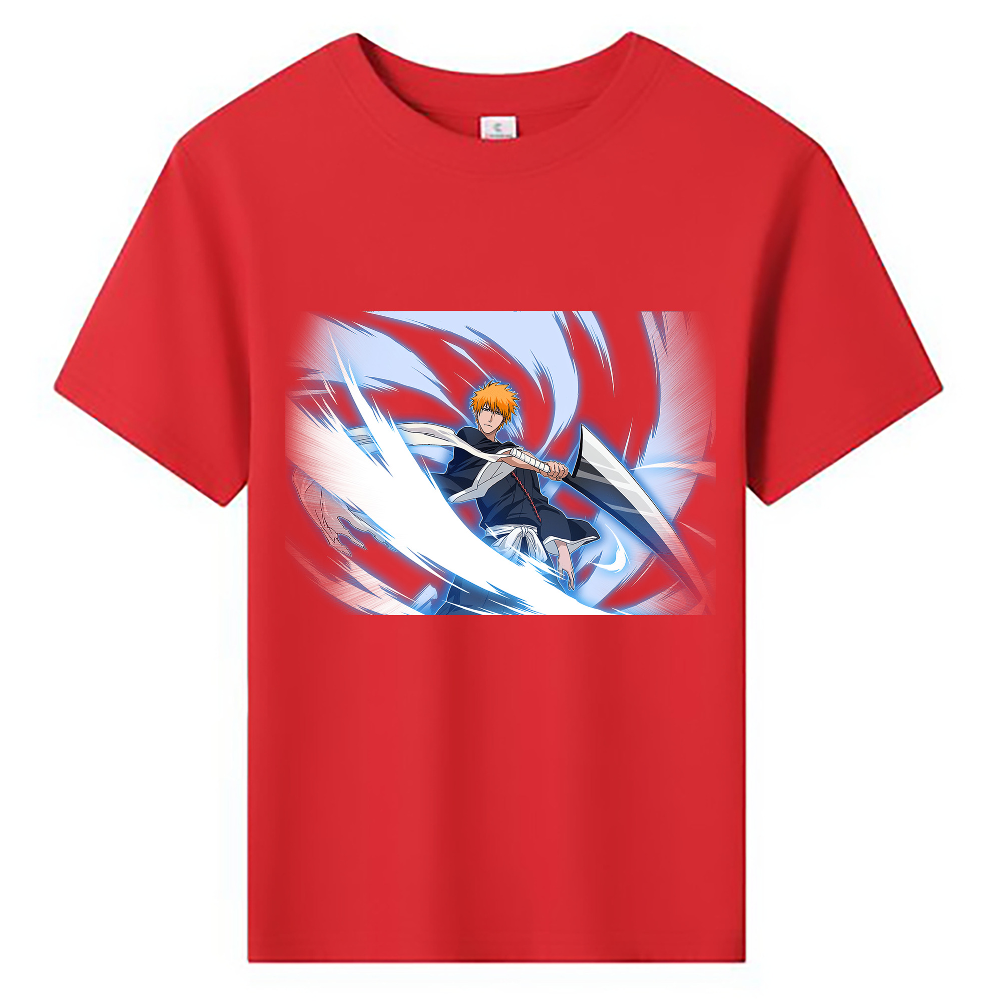 （画像用） ブリーチ 黒崎一護（くろさき いちご）BLEACH Kurosaki Ichigo 綿100％キッズTシャツ（フロントプリント）