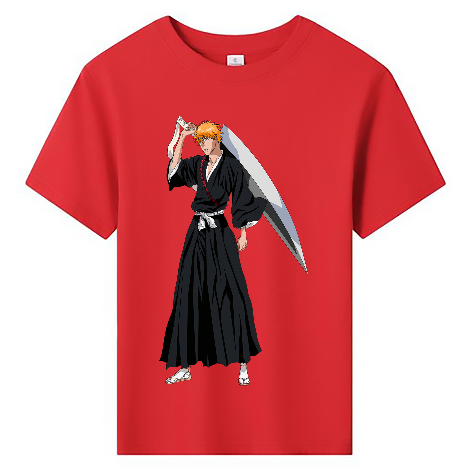 （画像用） ブリーチ 黒崎一護（くろさき いちご）BLEACH Kurosaki Ichigo 綿100％キッズTシャツ（フロントプリント）