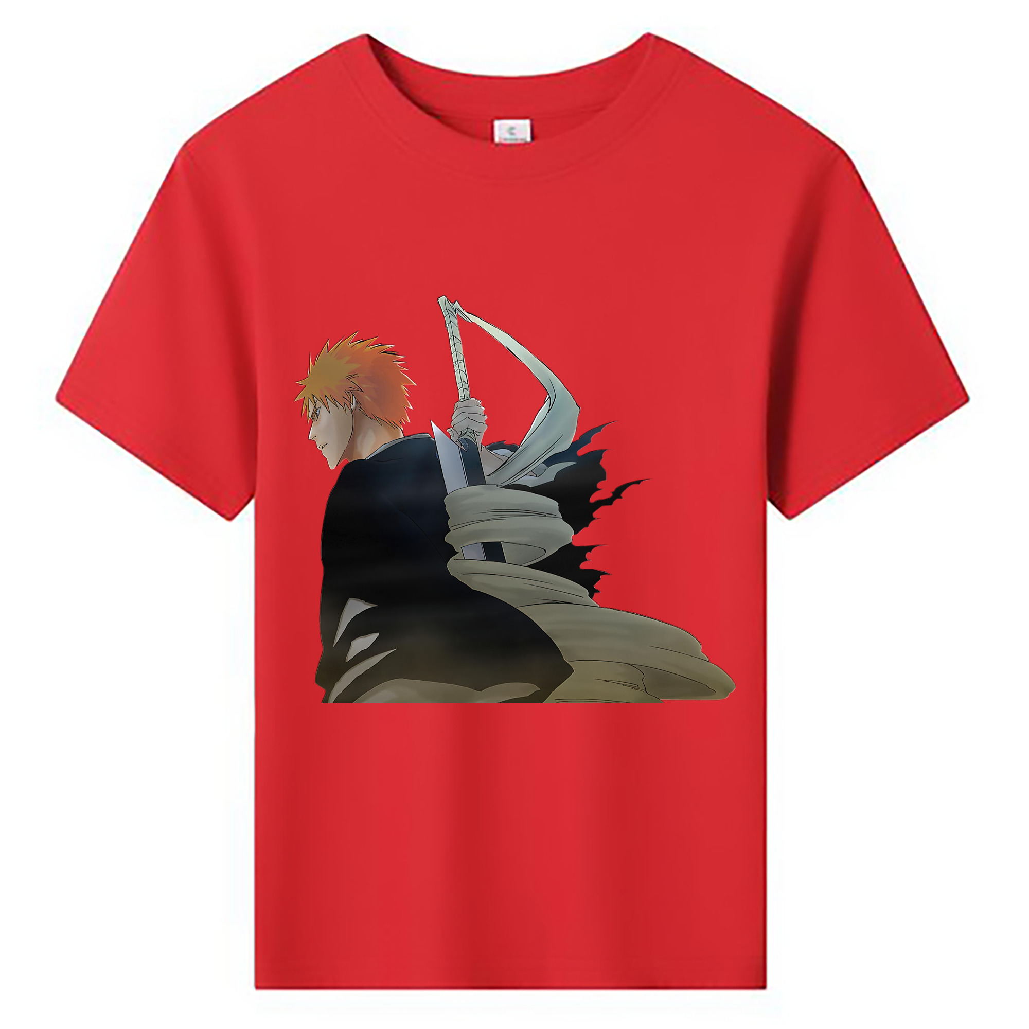 （画像用） ブリーチ 黒崎一護（くろさき いちご）BLEACH Kurosaki Ichigo 綿100％キッズTシャツ（フロントプリント）