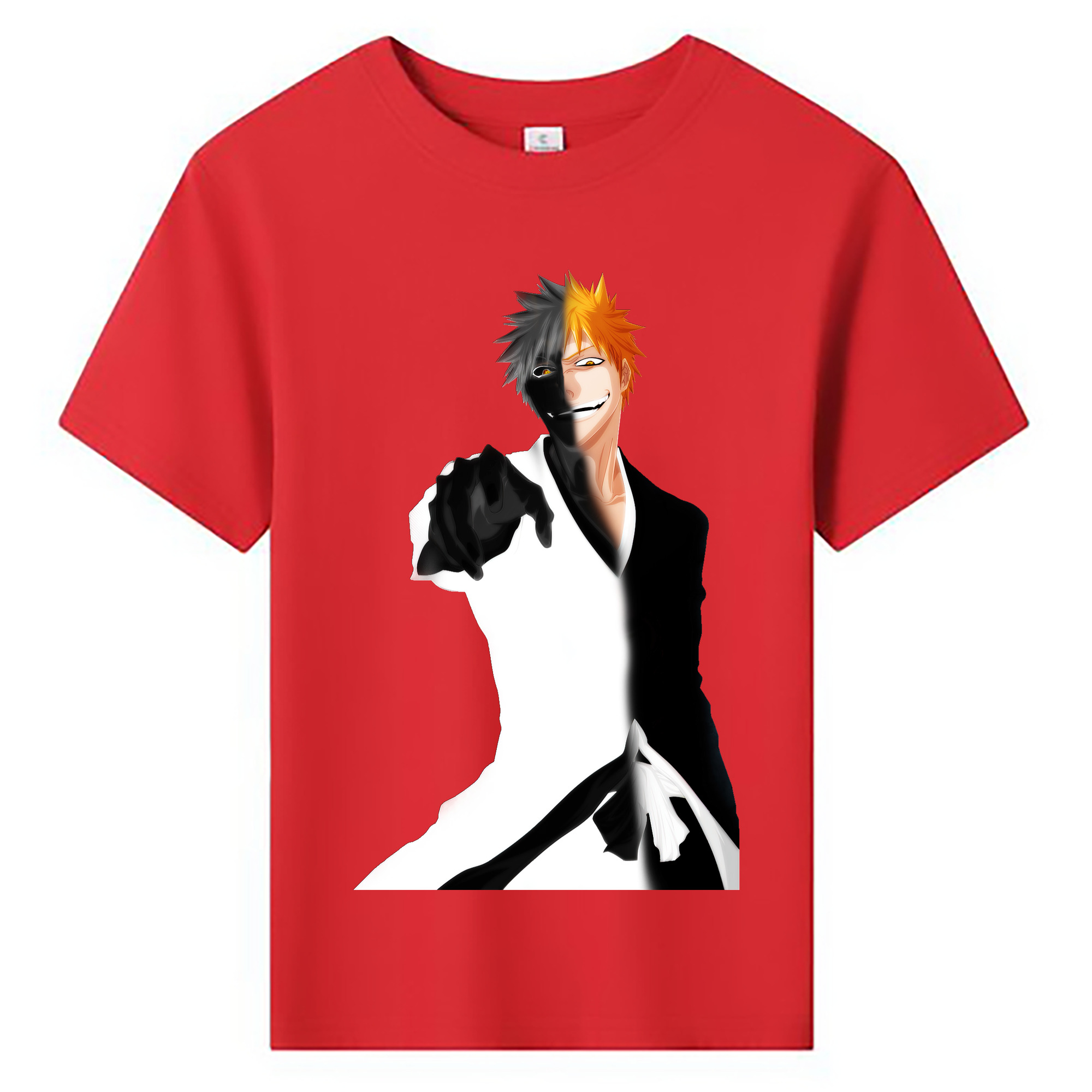 （画像用） ブリーチ 黒崎一護（くろさき いちご）BLEACH Kurosaki Ichigo 綿100％キッズTシャツ（フロントプリント）