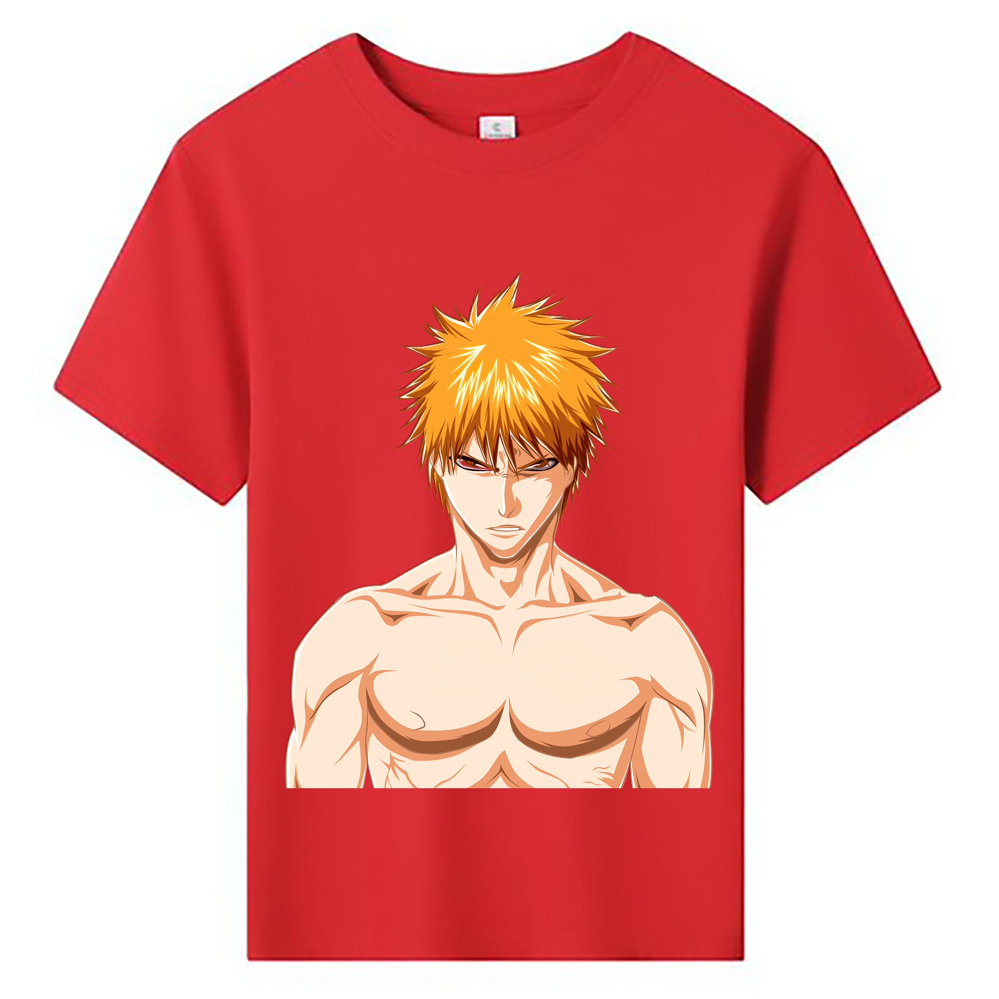 （画像用） ブリーチ 黒崎一護（くろさき いちご）BLEACH Kurosaki Ichigo 綿100％キッズTシャツ（フロントプリント）