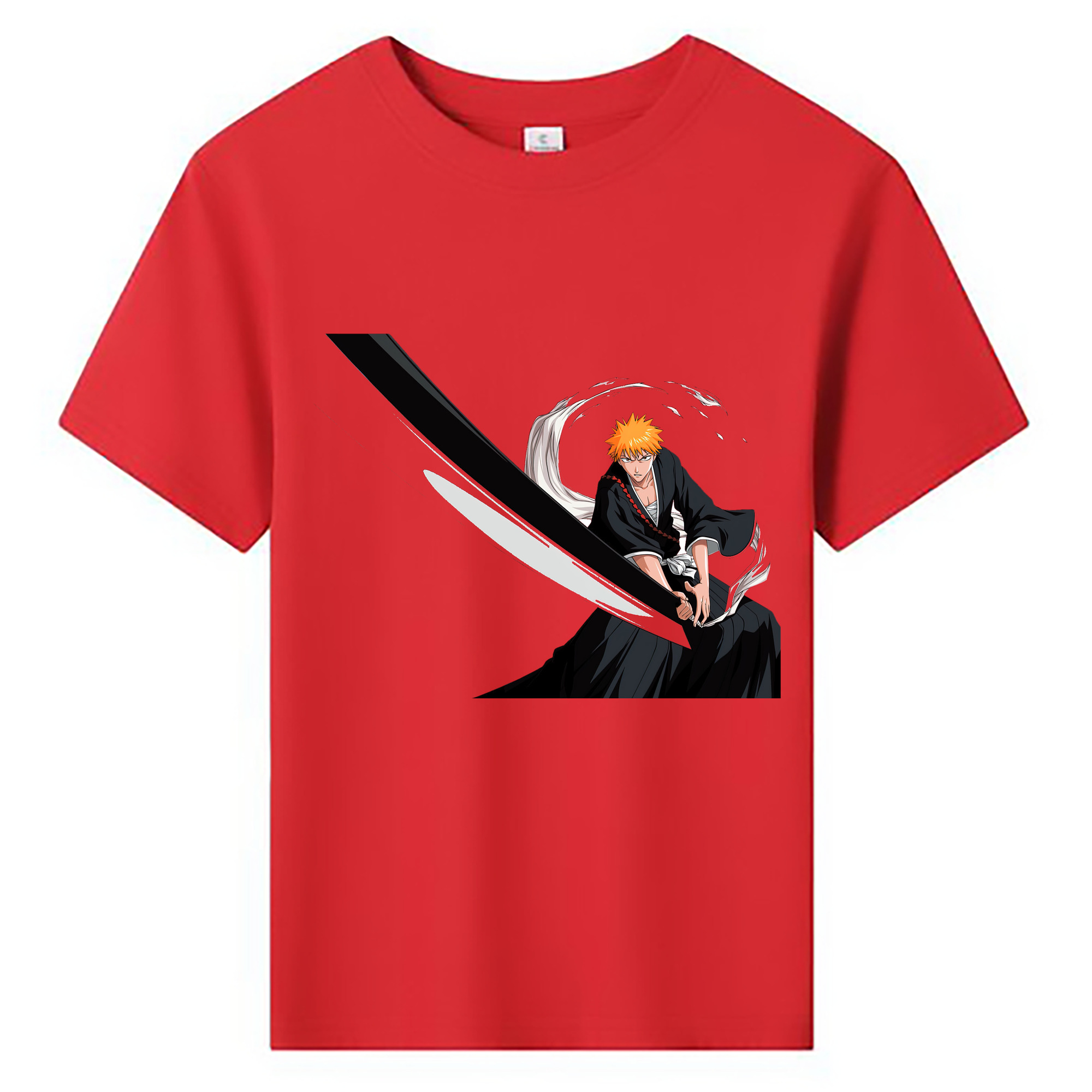 （画像用） ブリーチ 黒崎一護（くろさき いちご）BLEACH Kurosaki Ichigo 綿100％キッズTシャツ（フロントプリント）