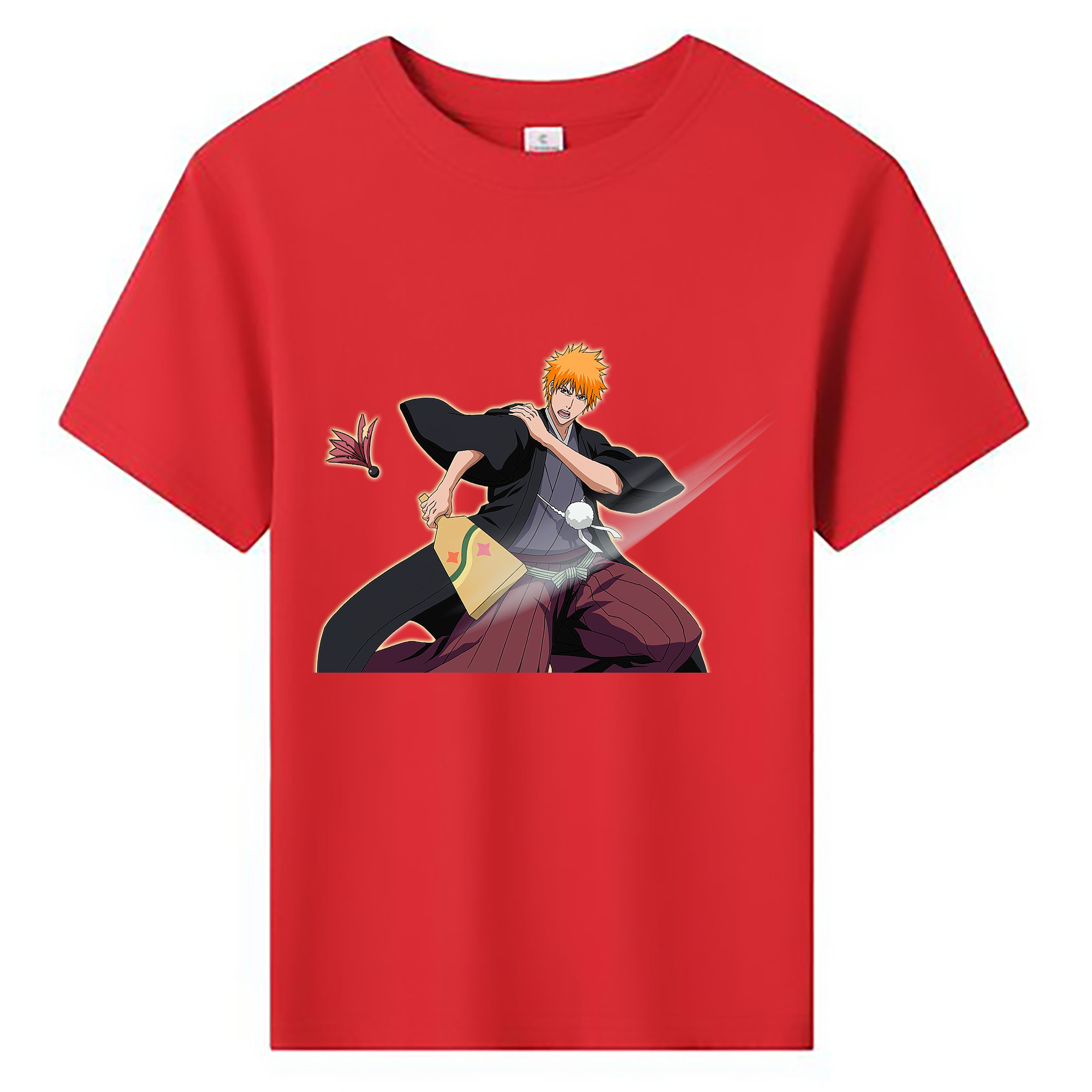 （画像用） ブリーチ 黒崎一護（くろさき いちご）BLEACH Kurosaki Ichigo 綿100％キッズTシャツ（フロントプリント）