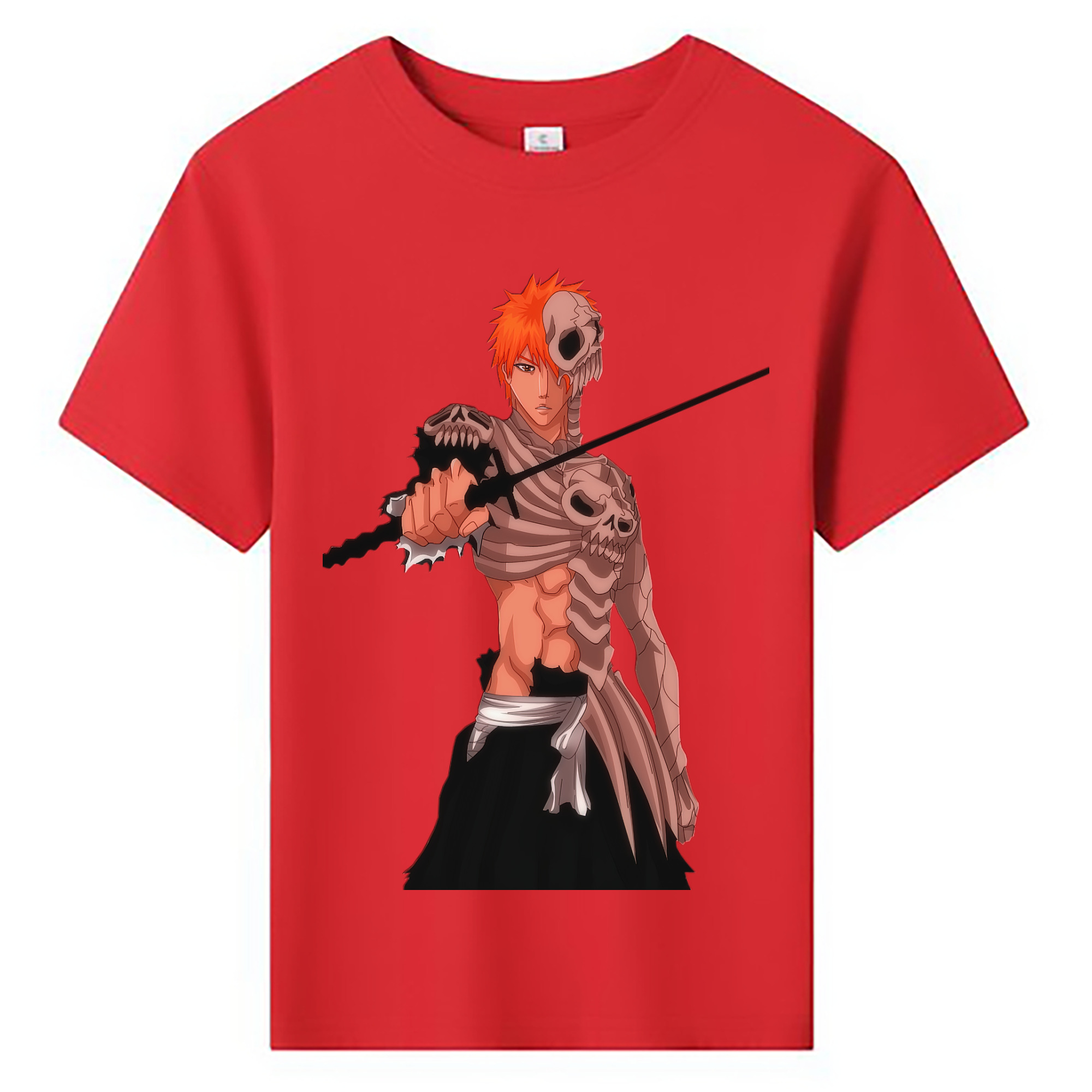 （画像用） ブリーチ 黒崎一護（くろさき いちご）BLEACH Kurosaki Ichigo 綿100％キッズTシャツ（フロントプリント）