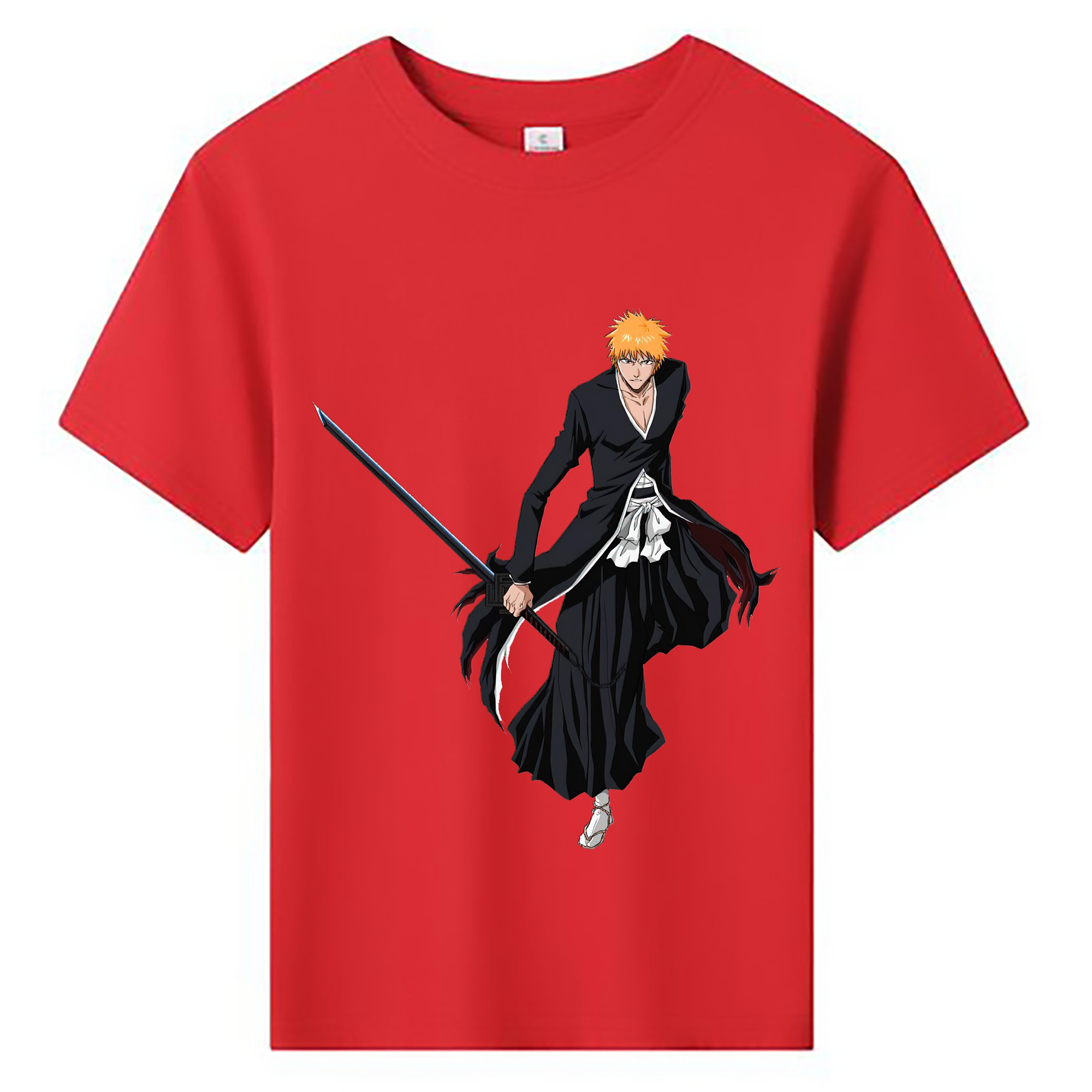 （画像用） ブリーチ 黒崎一護（くろさき いちご）BLEACH Kurosaki Ichigo 綿100％キッズTシャツ（フロントプリント）