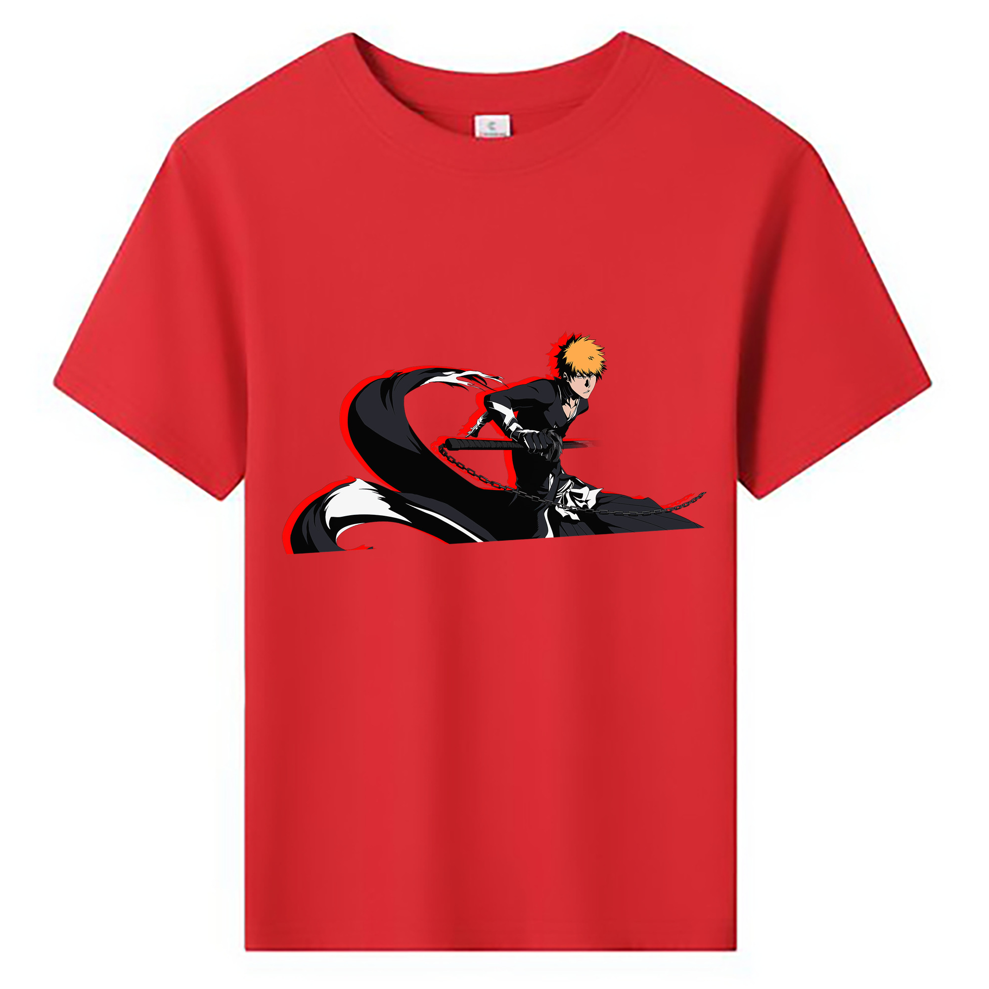 （画像用） ブリーチ 黒崎一護（くろさき いちご）BLEACH Kurosaki Ichigo 綿100％キッズTシャツ（フロントプリント）