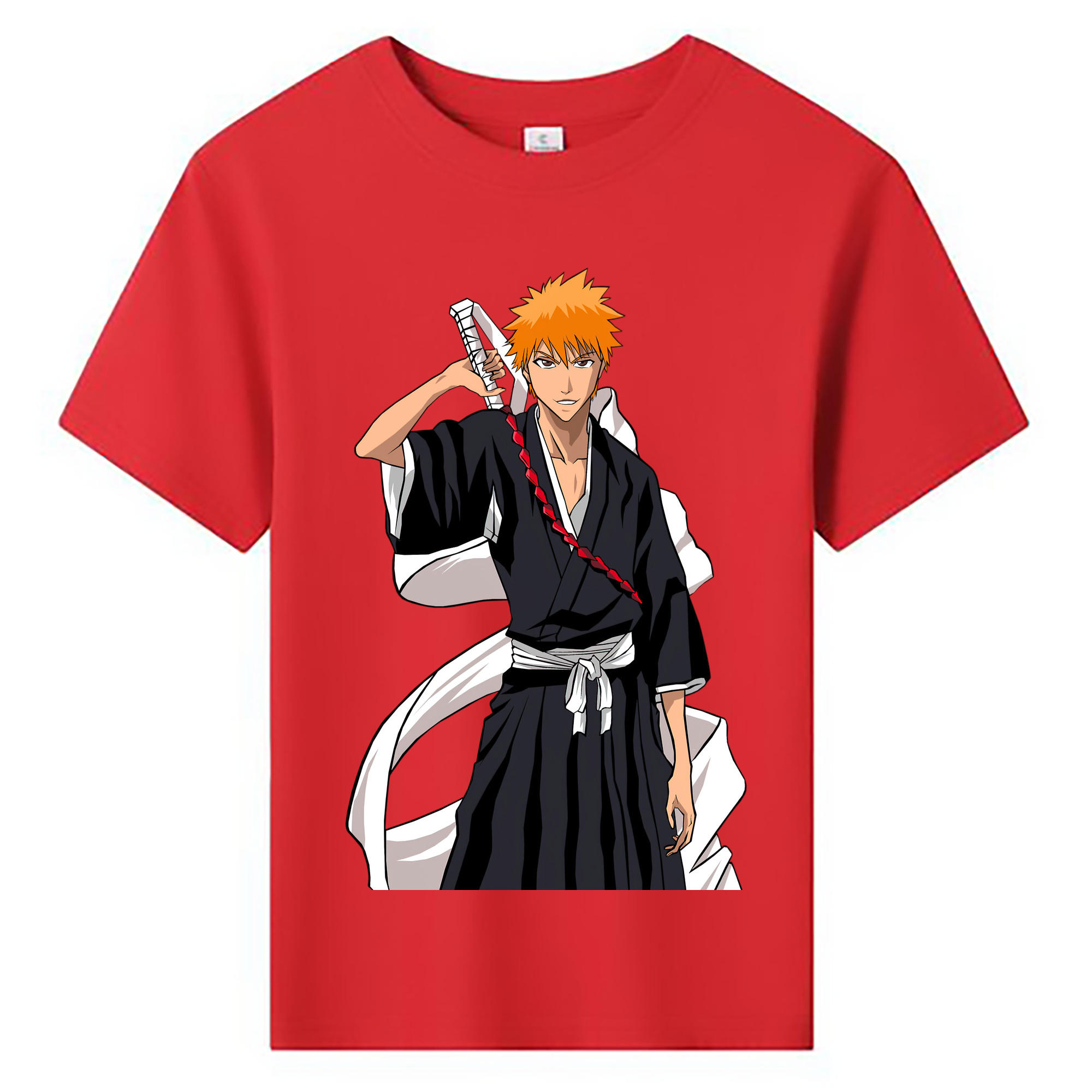 （画像用） ブリーチ 黒崎一護（くろさき いちご）BLEACH Kurosaki Ichigo 綿100％キッズTシャツ（フロントプリント）
