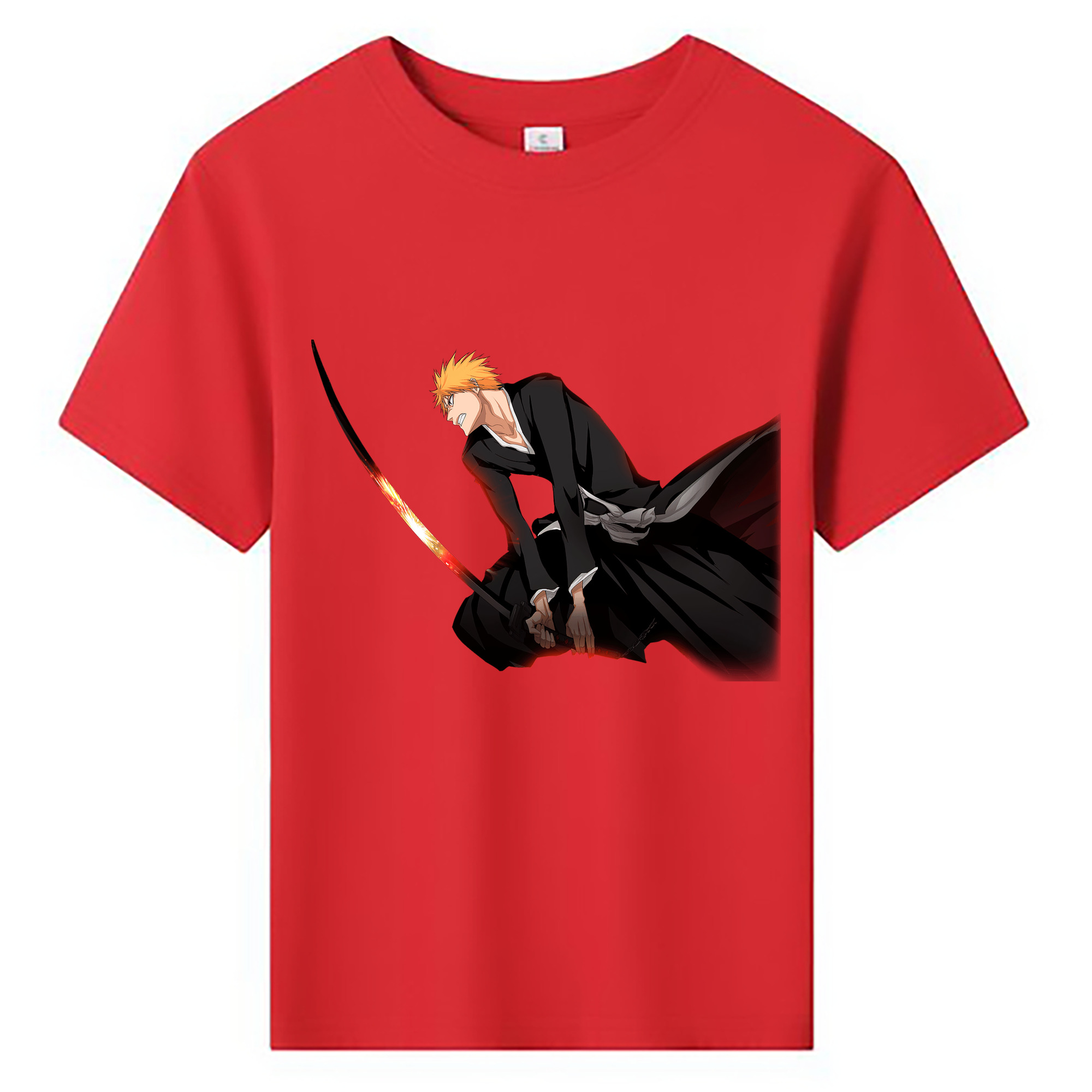 （画像用） ブリーチ 黒崎一護（くろさき いちご）BLEACH Kurosaki Ichigo 綿100％キッズTシャツ（フロントプリント）