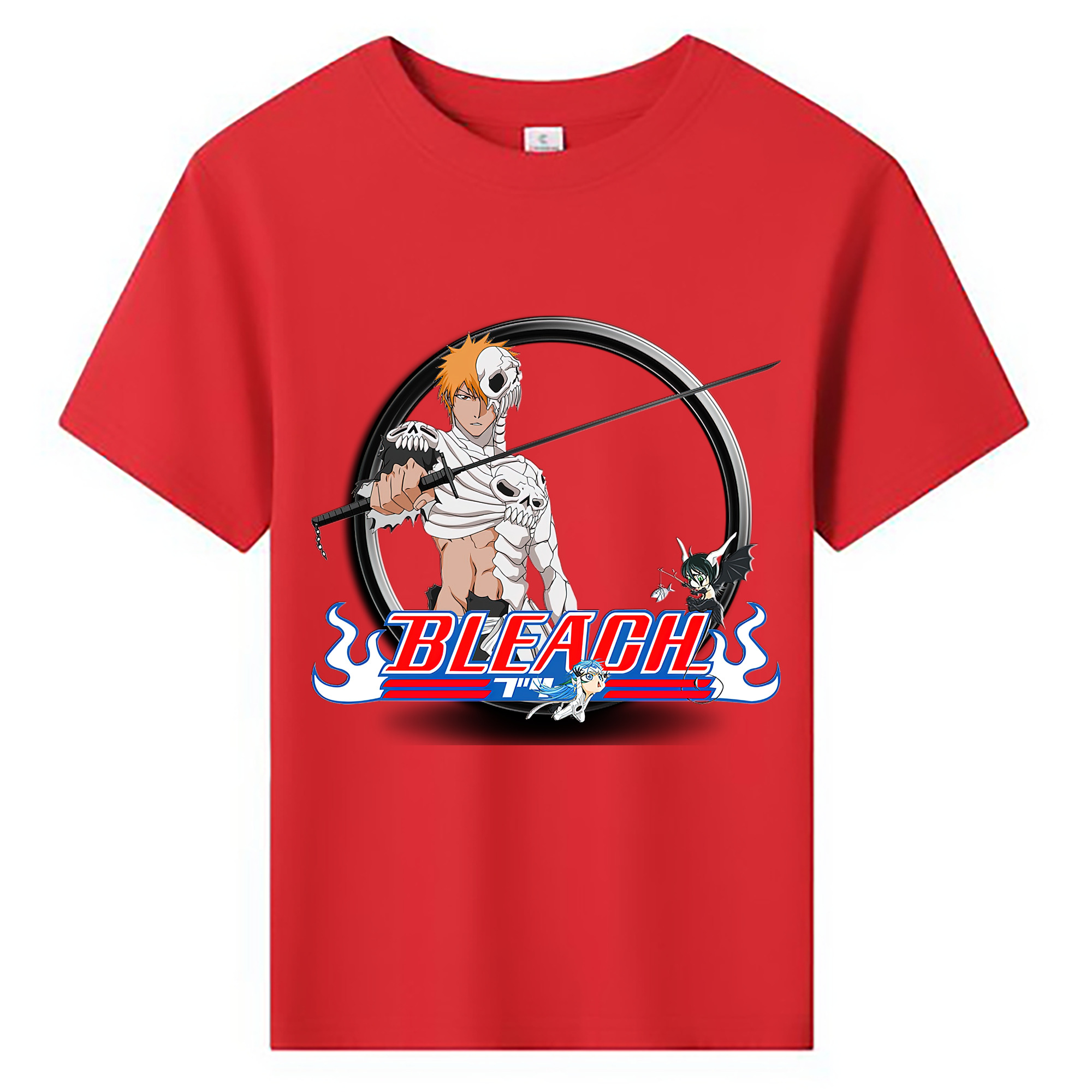 （画像用） ブリーチ 黒崎一護（くろさき いちご）BLEACH Kurosaki Ichigo 綿100％キッズTシャツ（フロントプリント）