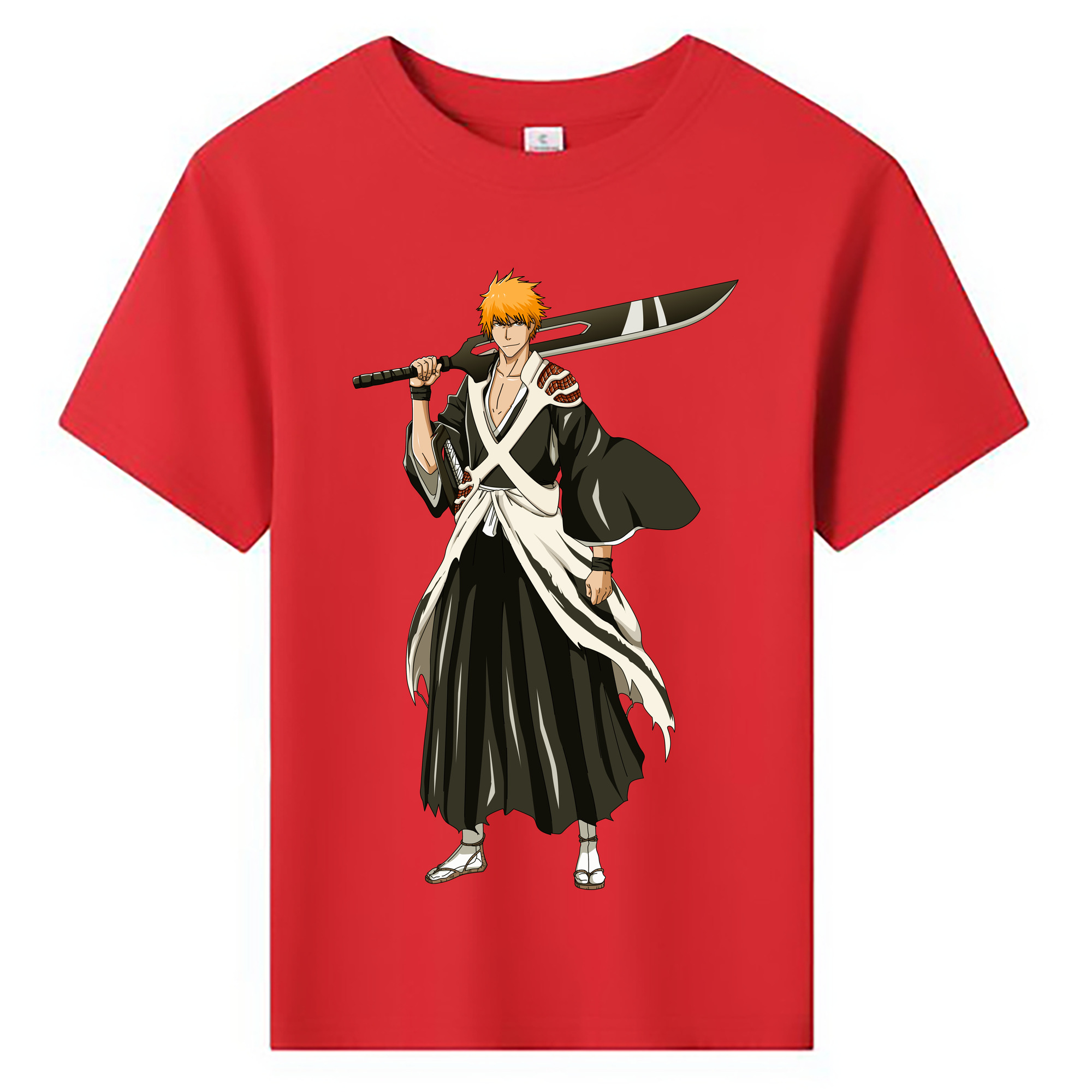 （画像用） ブリーチ 黒崎一護（くろさき いちご）BLEACH Kurosaki Ichigo 綿100％キッズTシャツ（フロントプリント）