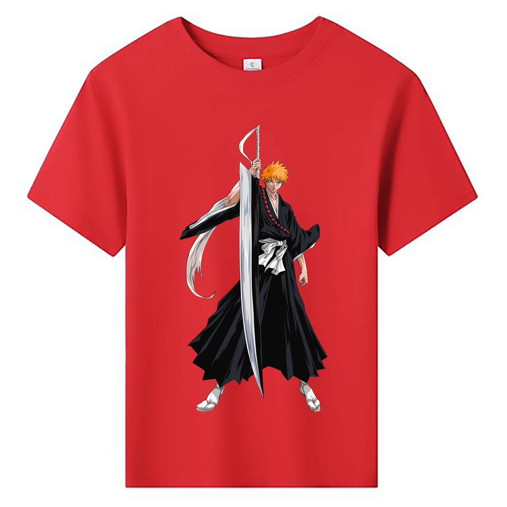 （画像用） ブリーチ 黒崎一護（くろさき いちご）BLEACH Kurosaki Ichigo 綿100％キッズTシャツ（フロントプリント）