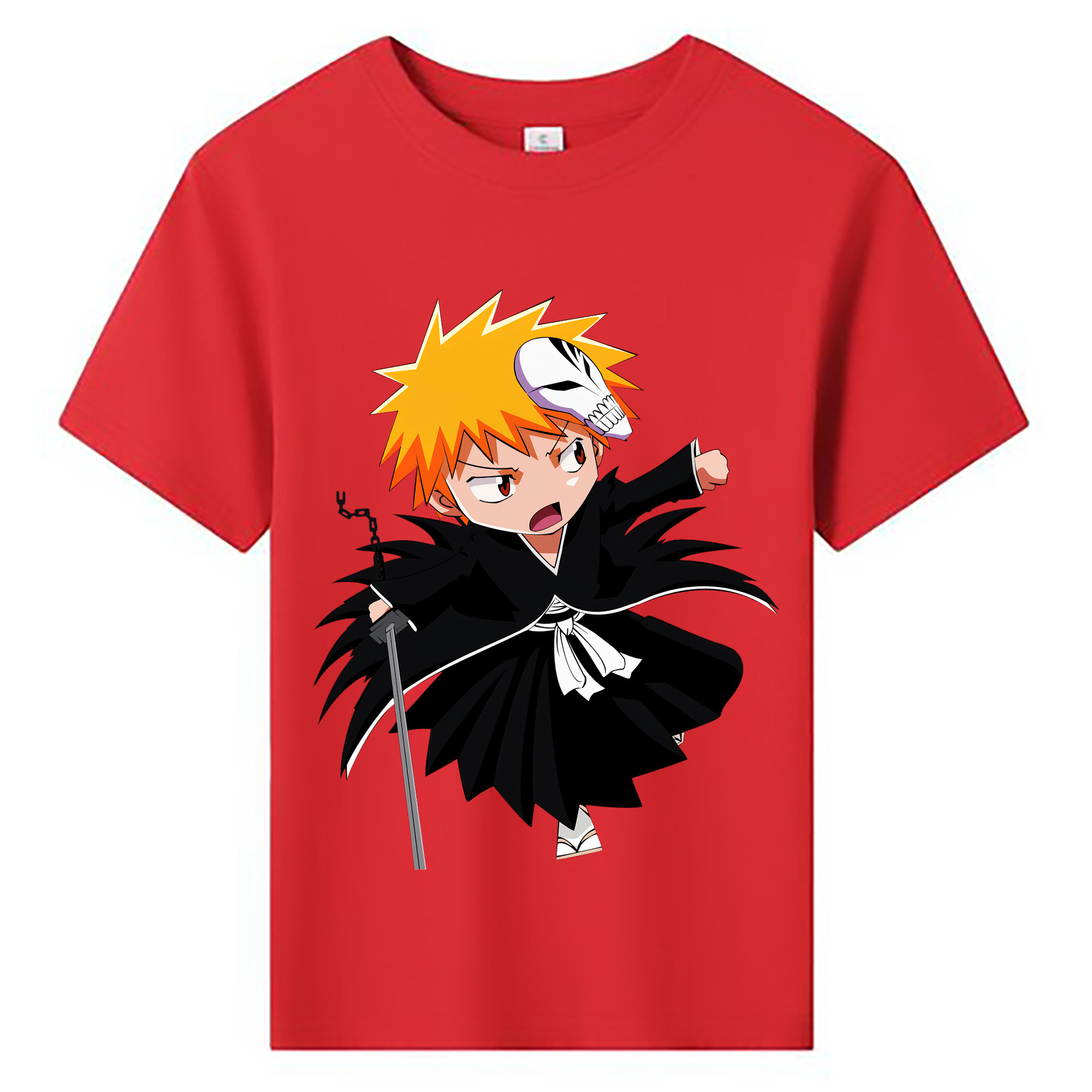 （画像用） ブリーチ 黒崎一護（くろさき いちご）BLEACH Kurosaki Ichigo 綿100％キッズTシャツ（フロントプリント）