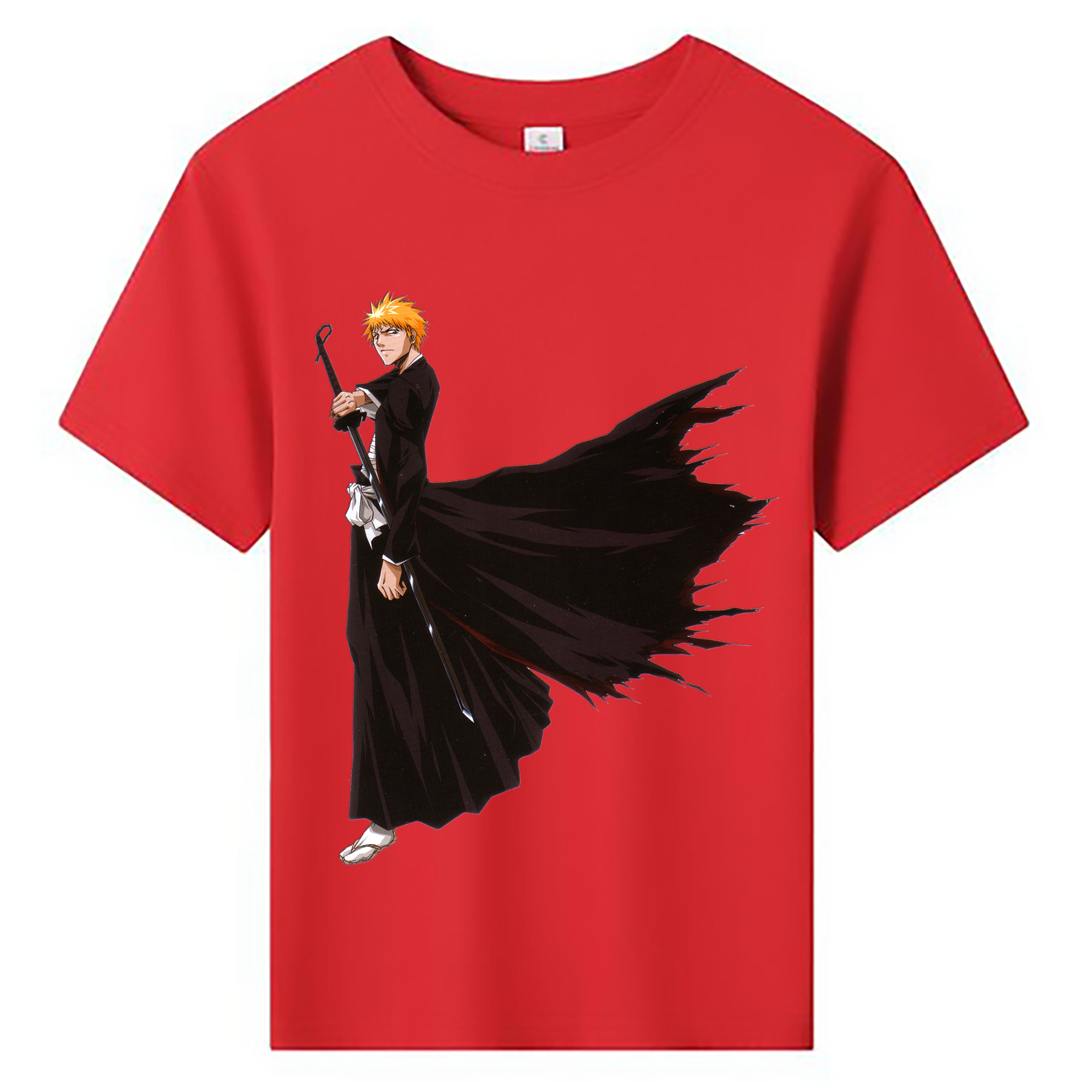 （画像用） ブリーチ 黒崎一護（くろさき いちご）BLEACH Kurosaki Ichigo 綿100％キッズTシャツ（フロントプリント）