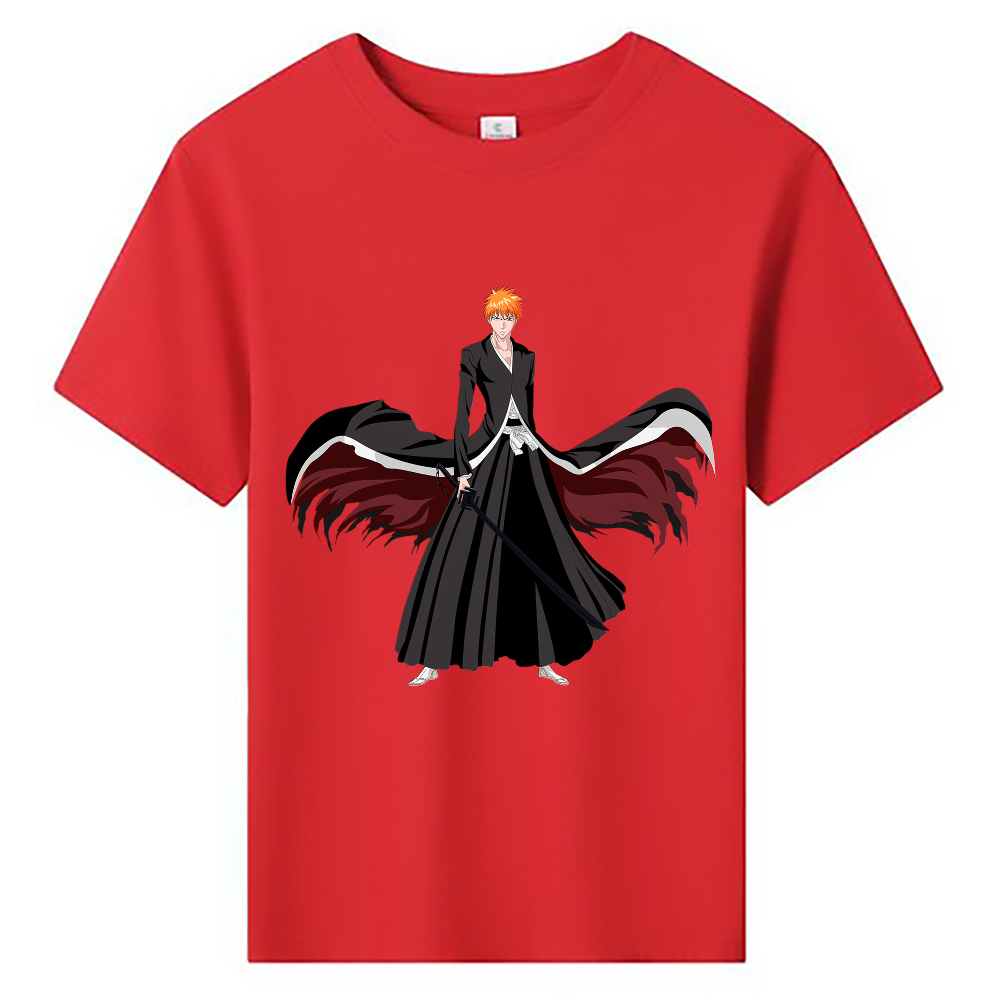 （画像用） ブリーチ 黒崎一護（くろさき いちご）BLEACH Kurosaki Ichigo 綿100％キッズTシャツ（フロントプリント）